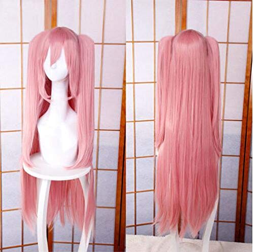 Anime Seraph of the End Krul Tepes Cosplay Wig - 100cm Pink Heat Resistant Synthetic Hair with Wig Cap & Accessories | Perfect for Halloween, Cosplay Events, Anime Conventions & Themed Parties