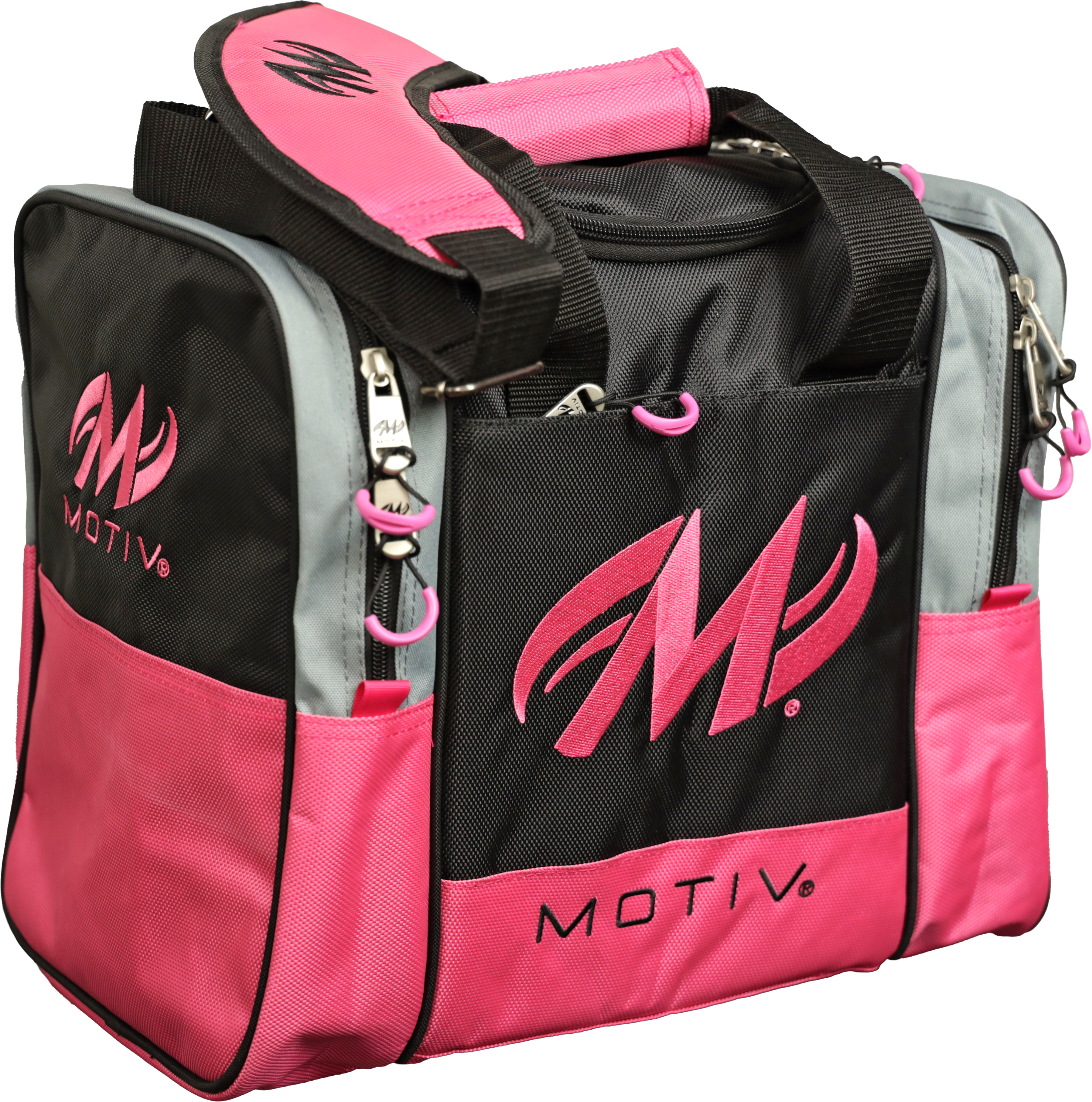 Motiv Shock 1 Ball Single Tote Neon Pink Bowling Bag - Lightweight & Durable Bowling Accessory for League Play & Practice Sessions - Perfect for Women & Youth Bowlers