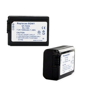 Sony NP-FW50 7.2V 1000mAh Rechargeable Battery for Sony Alpha DSLR Cameras - Perfect for A7, A6000, A5100 & More - Great for Travel Photography & Video Shooting