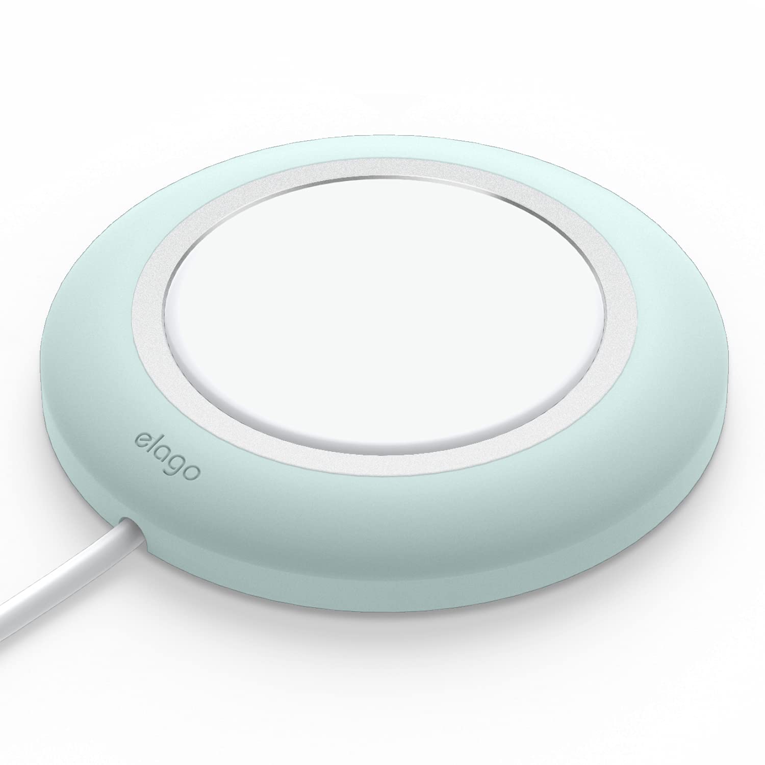 elago Magnetic Wireless Charging Pad - Compatible with MagSafe Charger for iPhone 16/15/14/13/12 Series, AirPods Pro & AirPods 3/4 - Anti-Slip Charger Stand with Strong Magnets (Mint Green) | Perfect for Bedside, Office Desk & Car Dashboard Charging