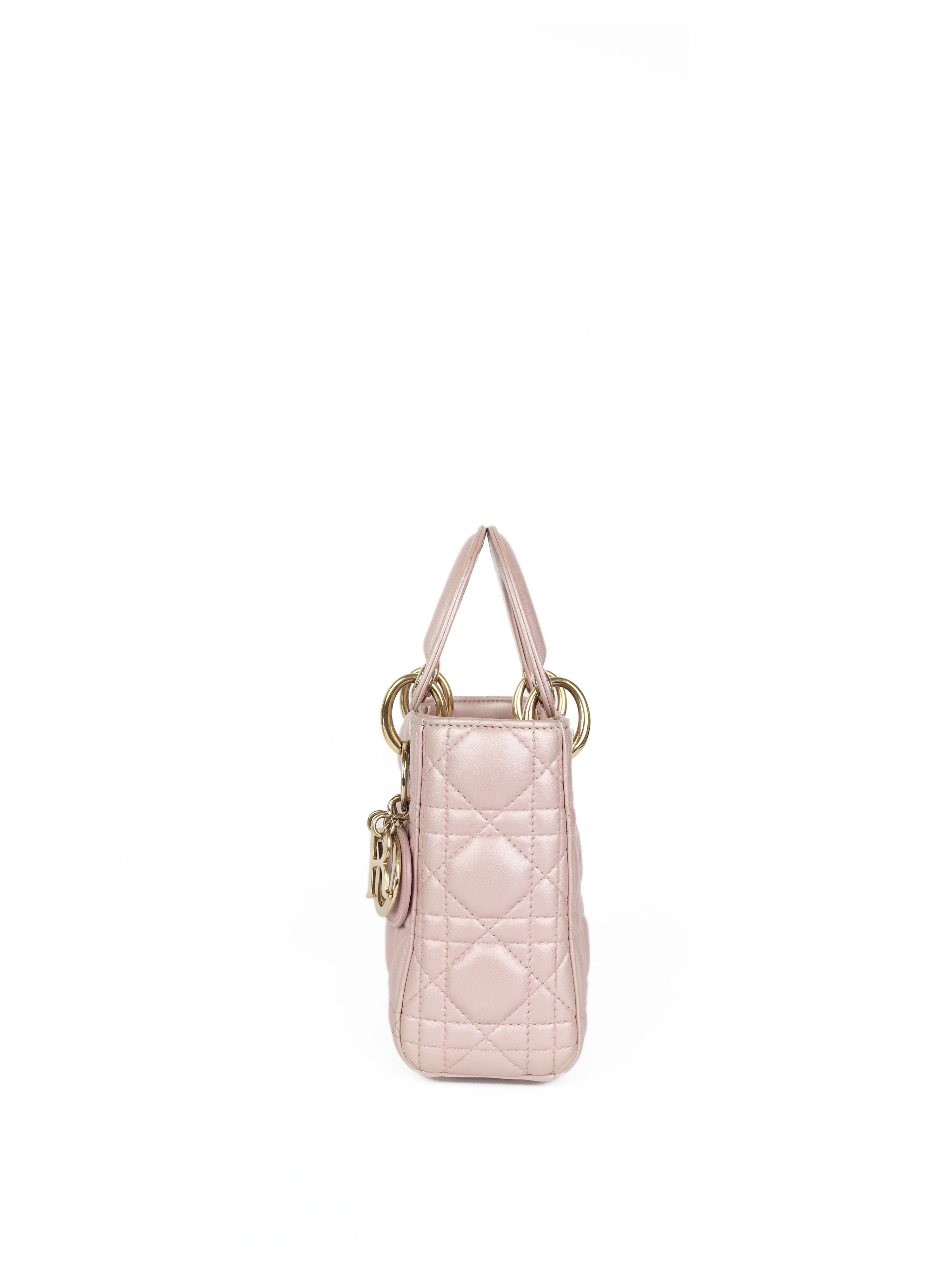 Dior Lotus Pearlescent Cannage Mini Lady Dior Handbag - Luxury Designer Crossbody Purse for Women | Perfect for Evening Events, Weddings & Special Occasions