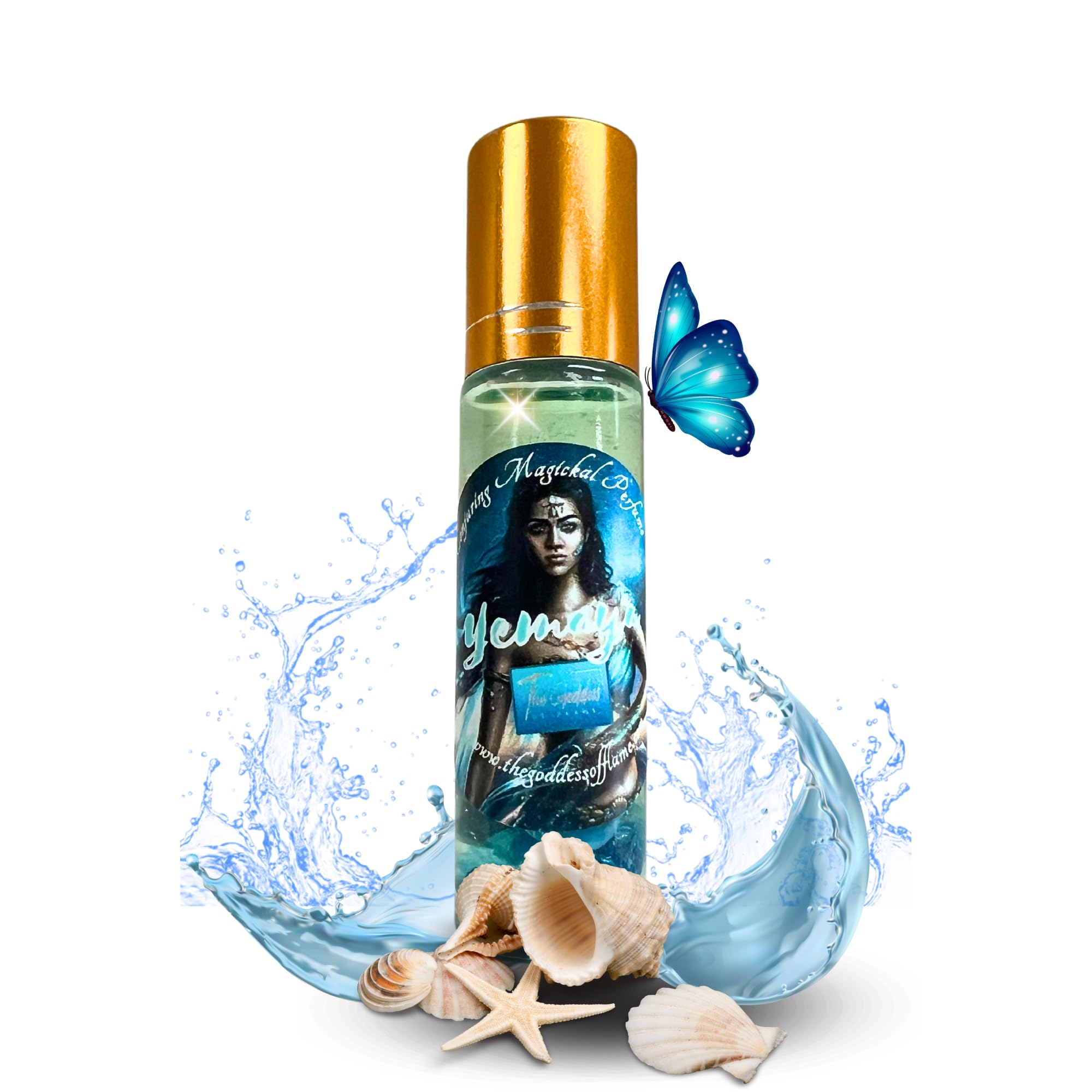 Yemaya Conjuring Perfume Oil - Spiritual Protection, Fertility Blessing, Healing & Self Love Roll On (10ml) for Home Cleansing, Love Rituals & Meditation