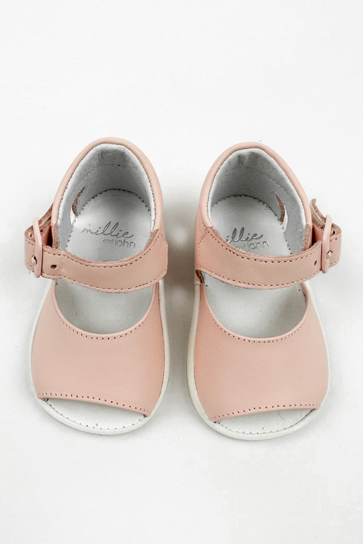 Sierra Pink Leather Sandals for Women - Comfortable Summer Beach Sandals with Soft Leather Straps - Perfect for Vacation, Walking, and Outdoor Activities