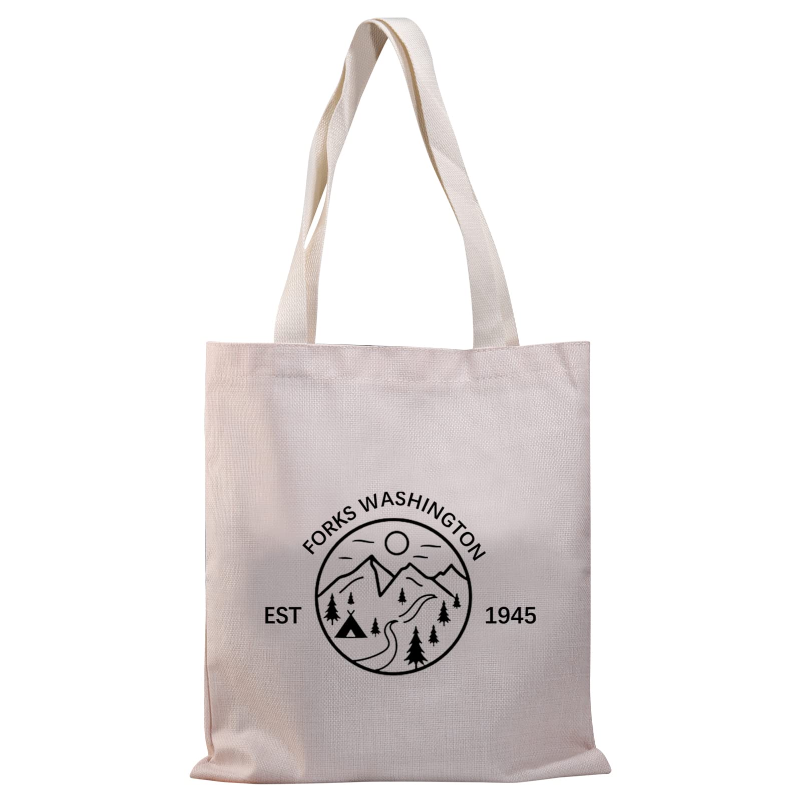 BDPWSS Forks Washington Tote Bag - TV Show Fans Gift, Est. 1945 - Durable Handbags for Shopping, Travel & Daily Use