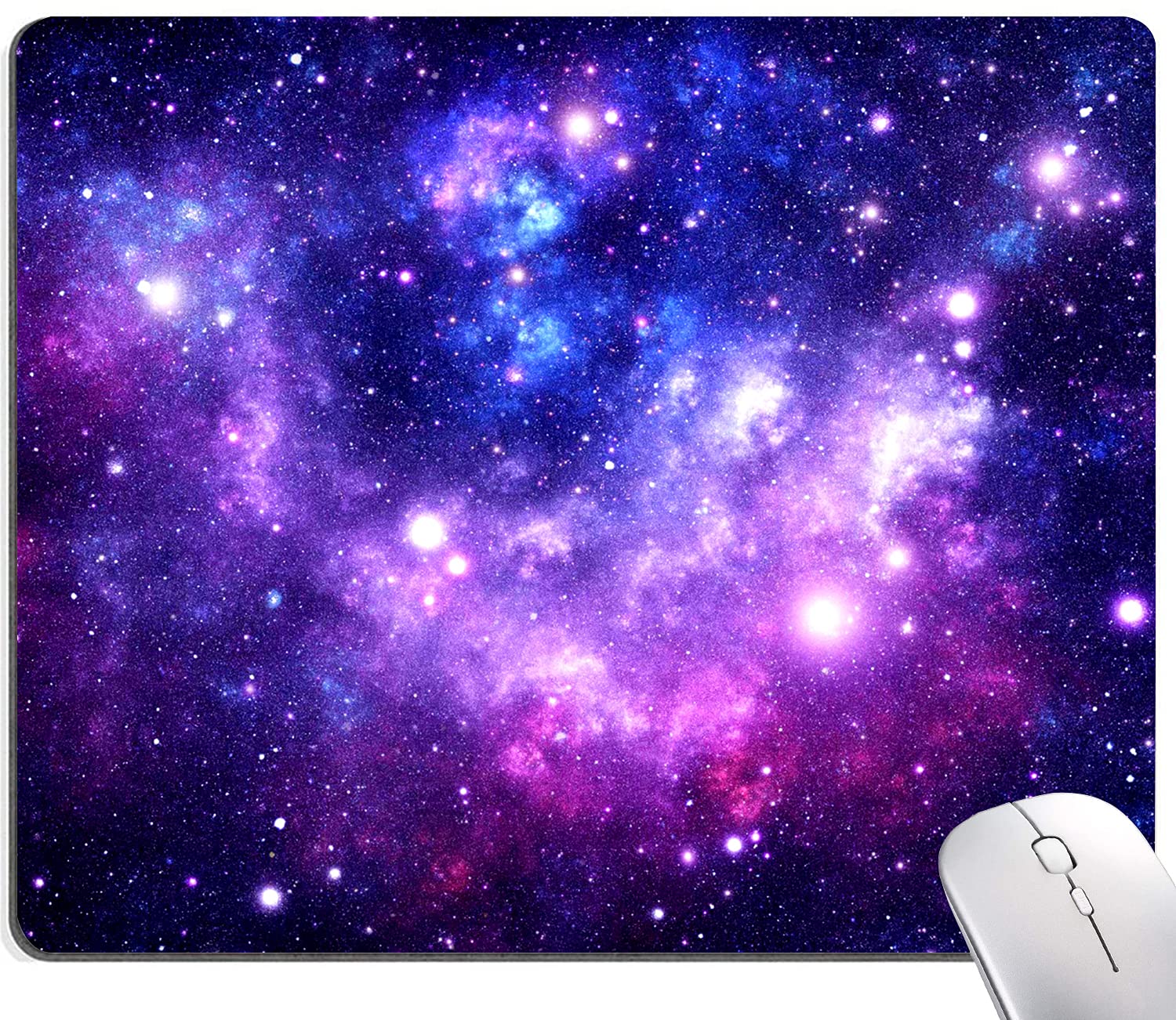 Custom Galaxy Design Mouse Pad - Non-Slip Rubber Base, Waterproof Square Mousepad for Office & Laptop (9.5