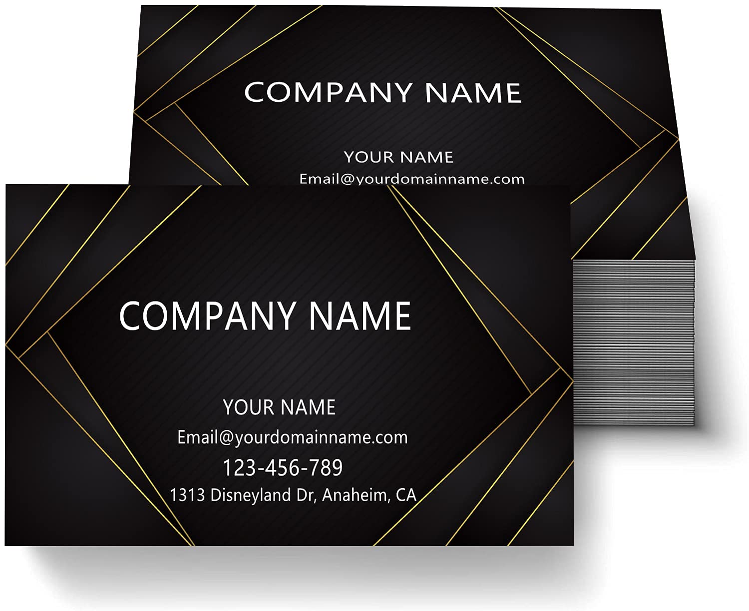 Custom Printed Business Cards 500 pcs - Personalized with Your Logo, Photo & Text - Premium 200GSM Thick Cardstock - 3.5