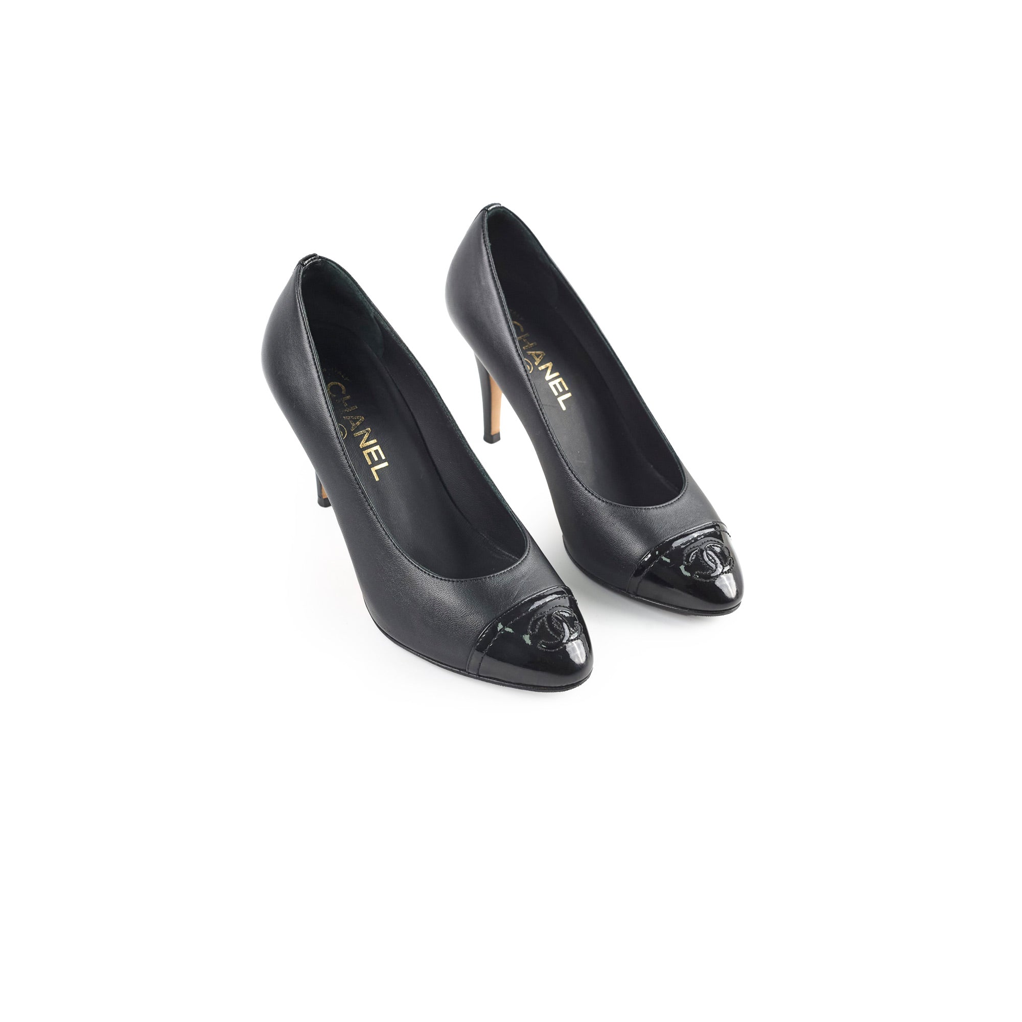Chanel Black Leather High Heels for Women Size 36.5 - Elegant Dress Shoes for Party, Wedding & Evening Events