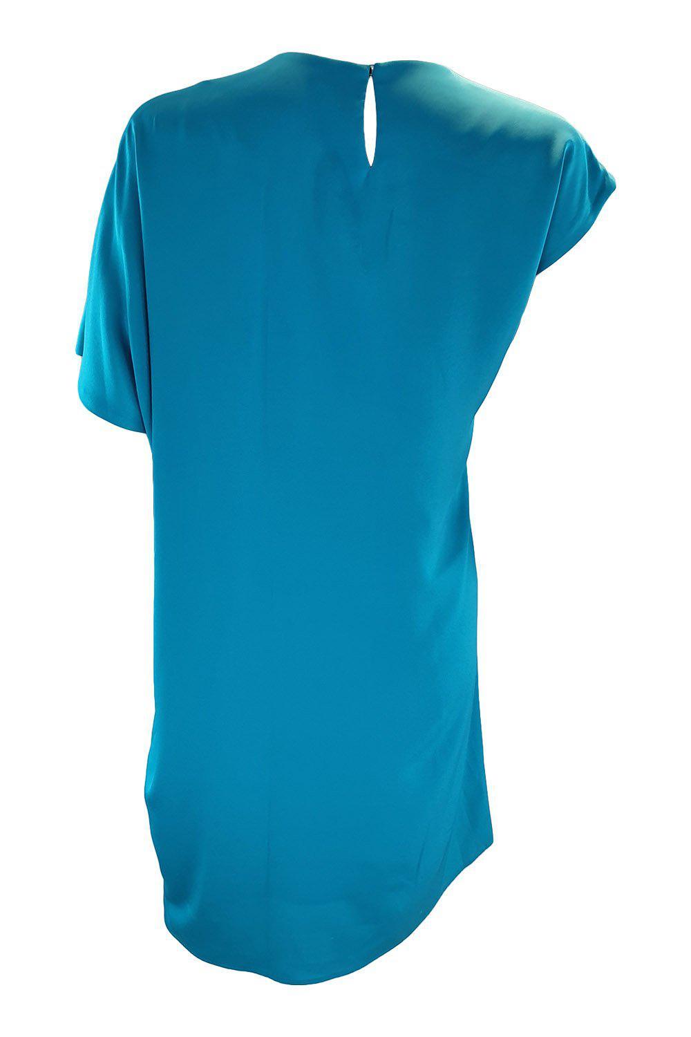 Maison Martin Margiela 2014 Blue Asymmetric Shift Dress Size IT 38 - Elegant Evening Wear for Parties & Special Occasions