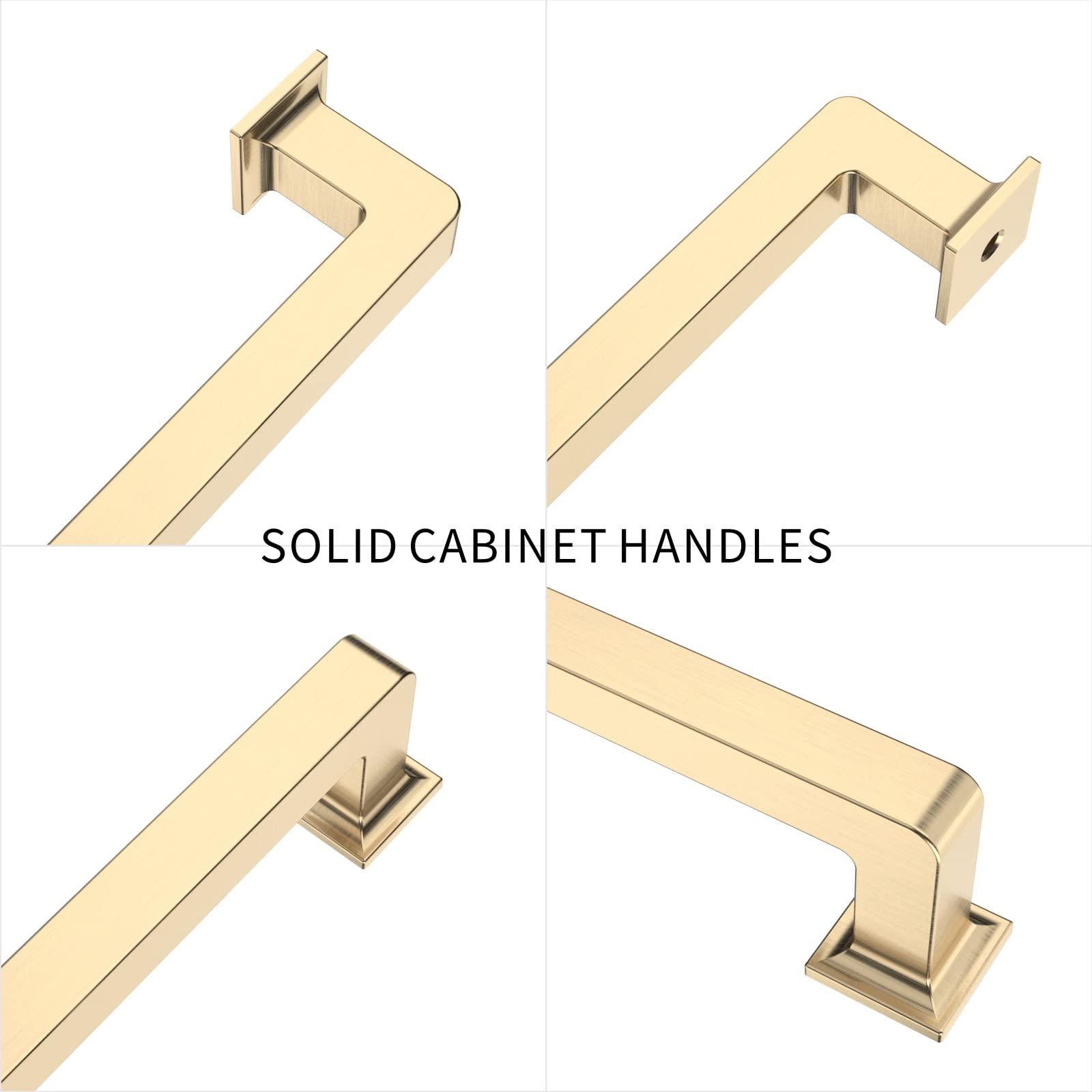 5 Inch 20 Pack Brushed Brass Cabinet Pulls - Stylish Kitchen Cabinet Handles & Cupboard Hardware in Gold for Modern Cabinets, Drawers, and Furniture