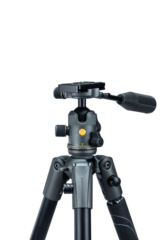 VEO 2X 235ABP Lightweight Aluminum Travel Tripod - 13.2lbs Load Capacity for DSLR Cameras - Perfect for Hiking, Travel Photography & Outdoor Adventures