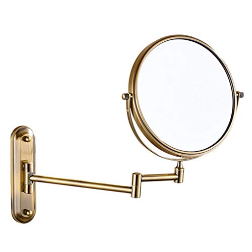 10X Magnification Wall Mounted Makeup Mirror - 6 Inch Double-Sided Shaving Mirror with 360° Rotation & Extendable Arm for Bathroom Vanity - Perfect for Makeup, Grooming & Skincare