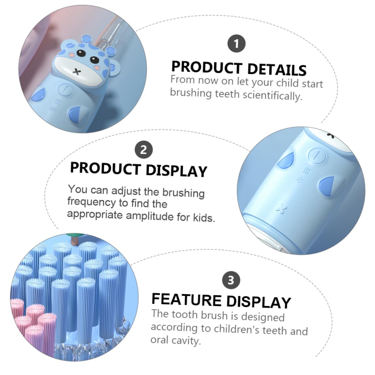 Kids Electric Toothbrush Set - USB Rechargeable, Gum Massage & Automatic Oral Care for Children & Babies | Perfect for Daily Brushing, Travel & Healthy Teeth Routine