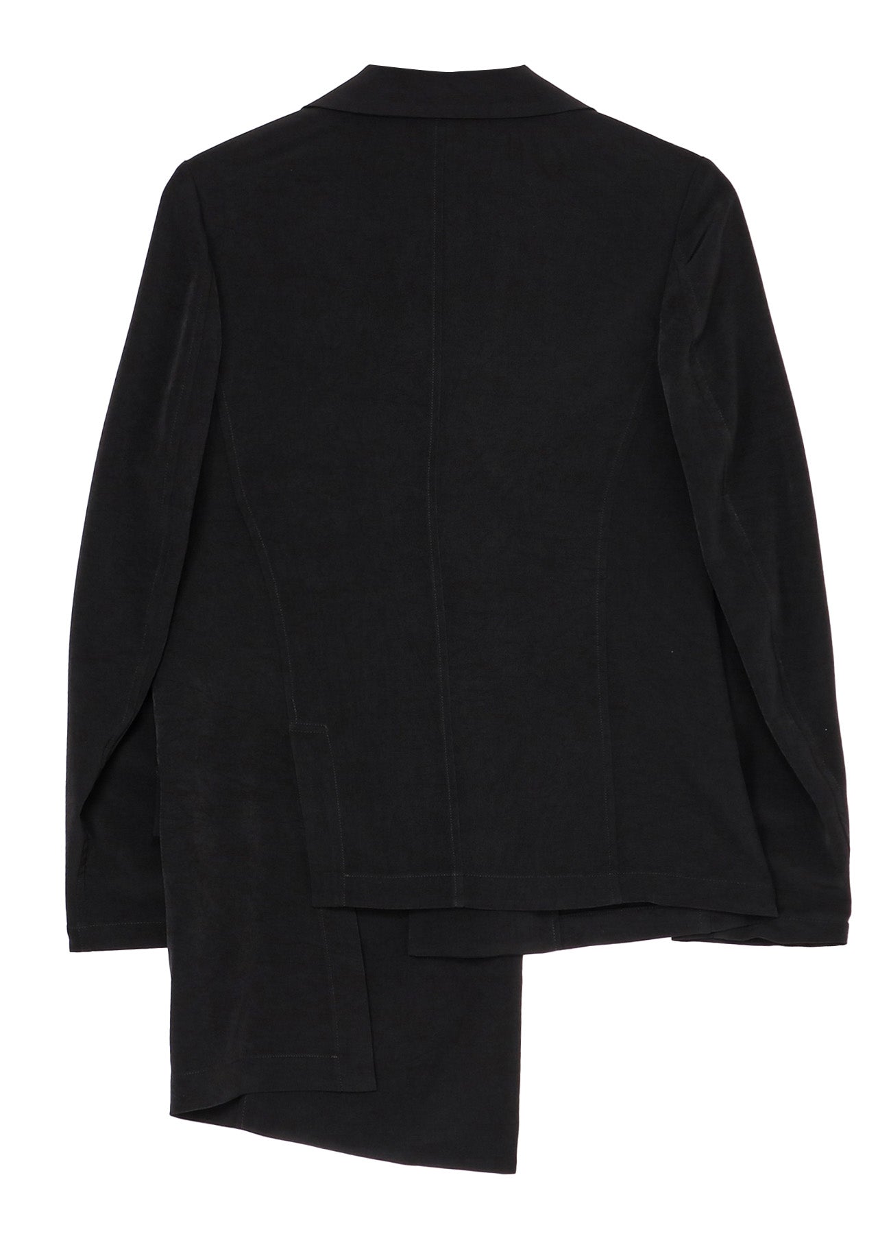 Elegant Asymmetric Crepe de Chine Jacket for Women - Stylish & Lightweight Outerwear for Office, Parties & Evening Events