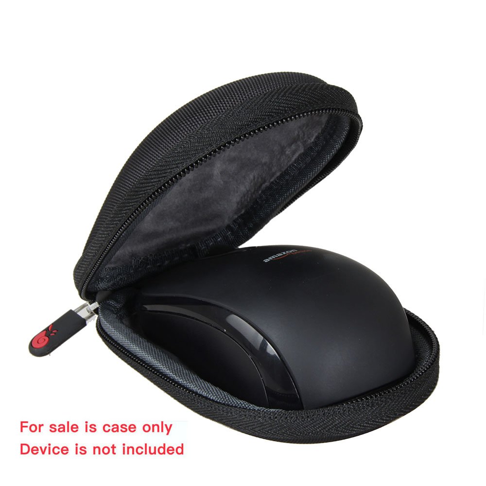 Hermitshell Protective Travel Case for Amazon Basics 2.4GHz Wireless Optical Mouse MGR0975 - Durable Hard Shell Storage Pouch for Computer Mouse, Perfect for Office, Travel, and Home Use (Black)
