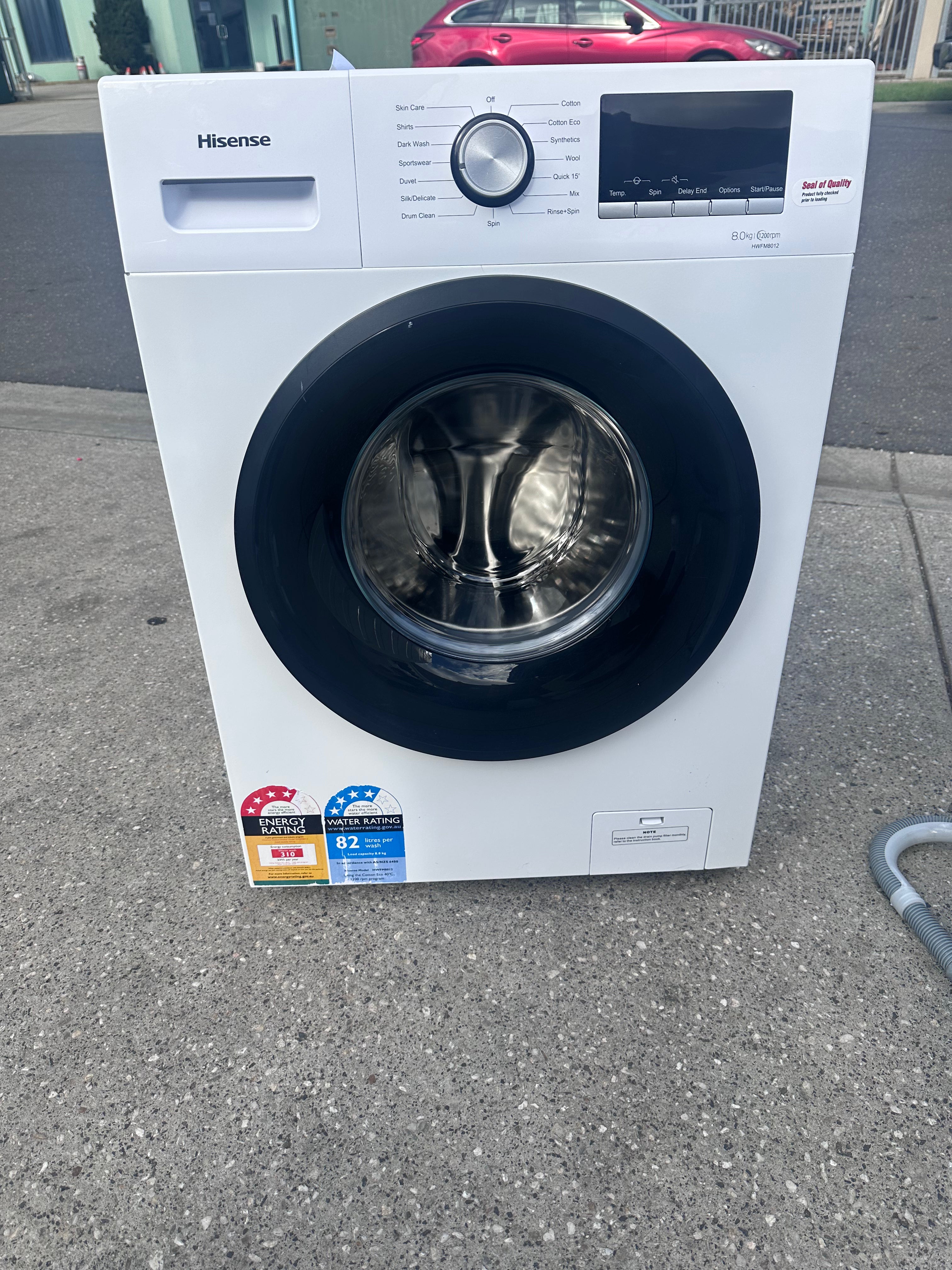 Hisense 8kg Front Load Washing Machine - Energy Efficient, Quiet Operation (Certified Refurbished) - Perfect for Apartments, Small Homes & Laundry Rooms
