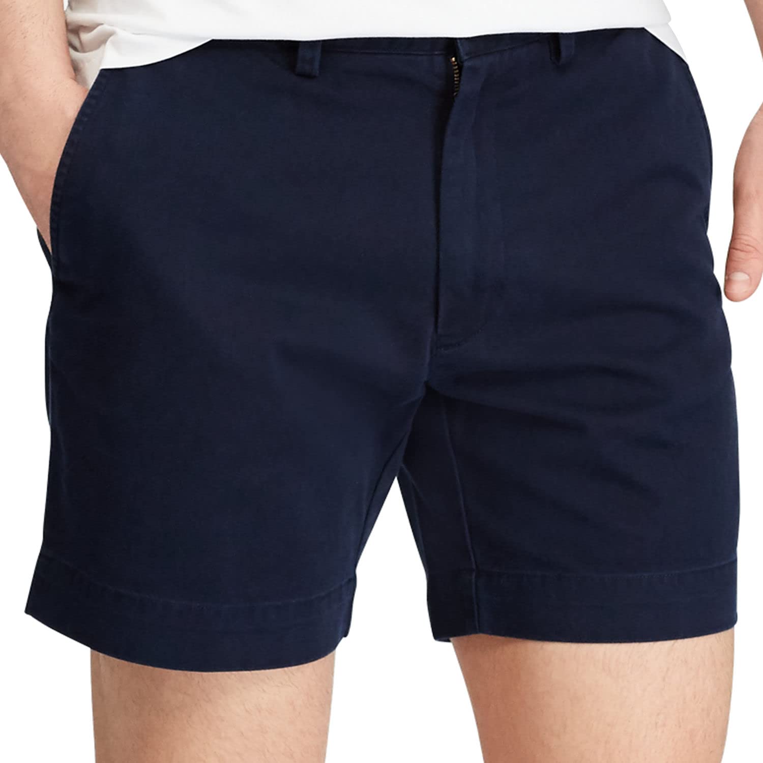 Ralph Lauren Men's Classic Fit Stretch Cotton/Elastane Blend Shorts - Navy Blue (Size 36) | Comfortable Casual Wear for Summer, Golf, and Outdoor Activities