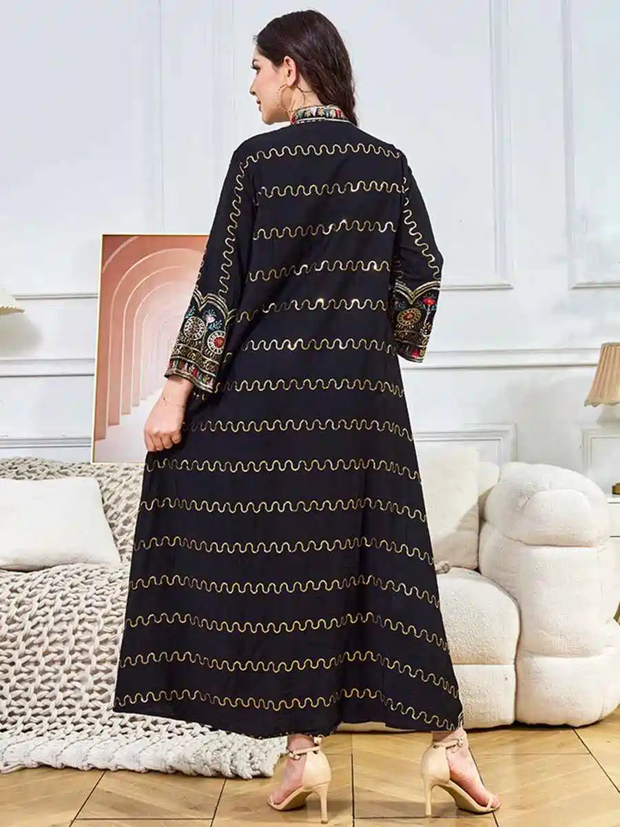 Elegant Eid Sequins Caftan Dress for Women - Glamorous Evening Party Gown with Sparkling Embellishments | Perfect for Holiday Celebrations, Weddings & Special Occasions