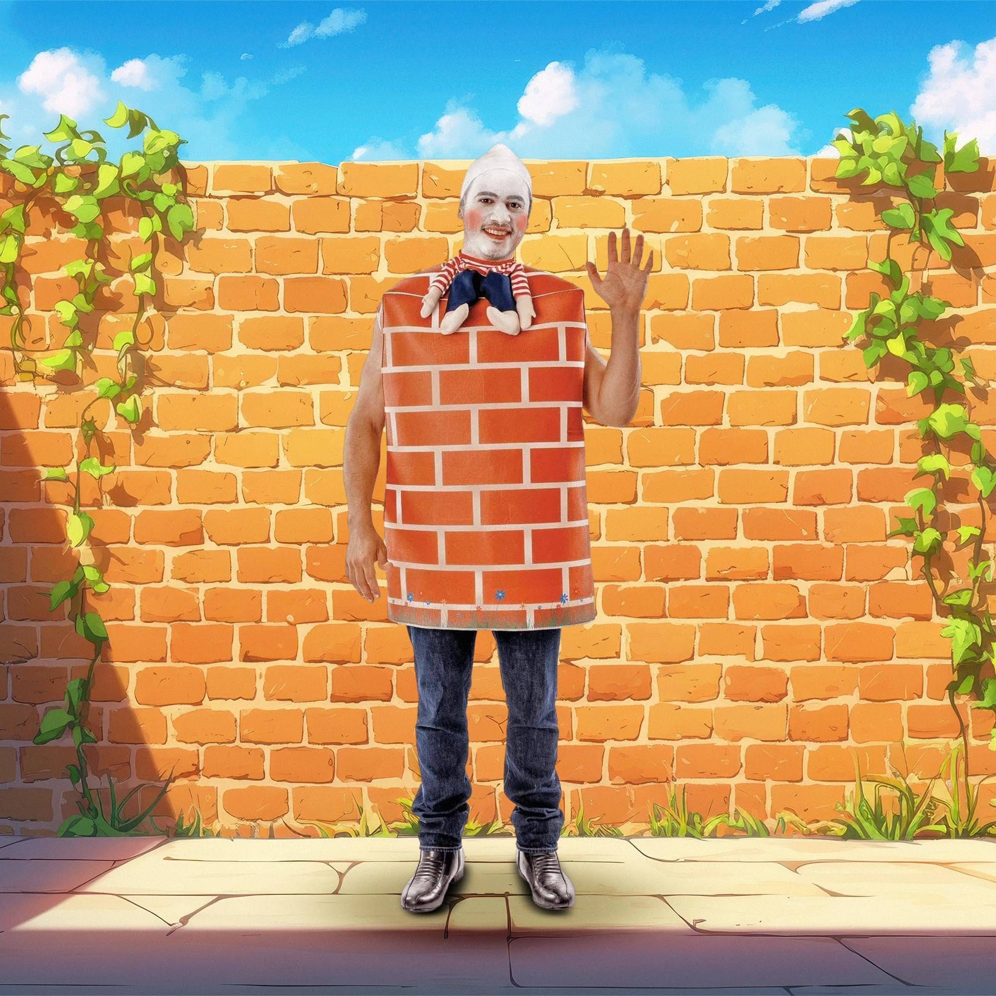 Adult Humpty Dumpty Fancy Costume for Halloween & Cosplay - Standard Size for Men & Women