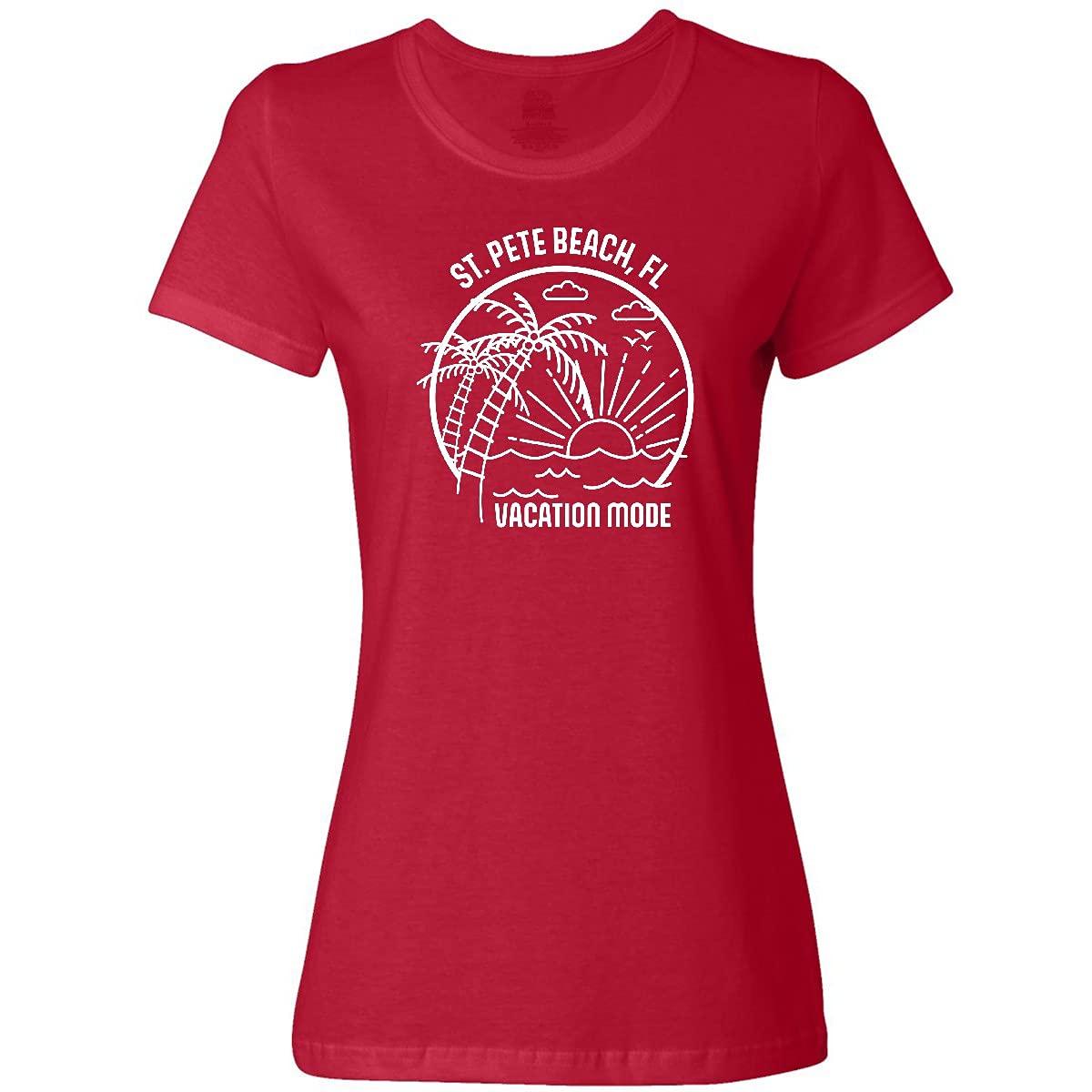 Inktastic Summer Vacation Mode St. Pete Beach Florida Women's T-Shirt - Comfortable Casual Tee for Beach Trips, Travel & Relaxation
