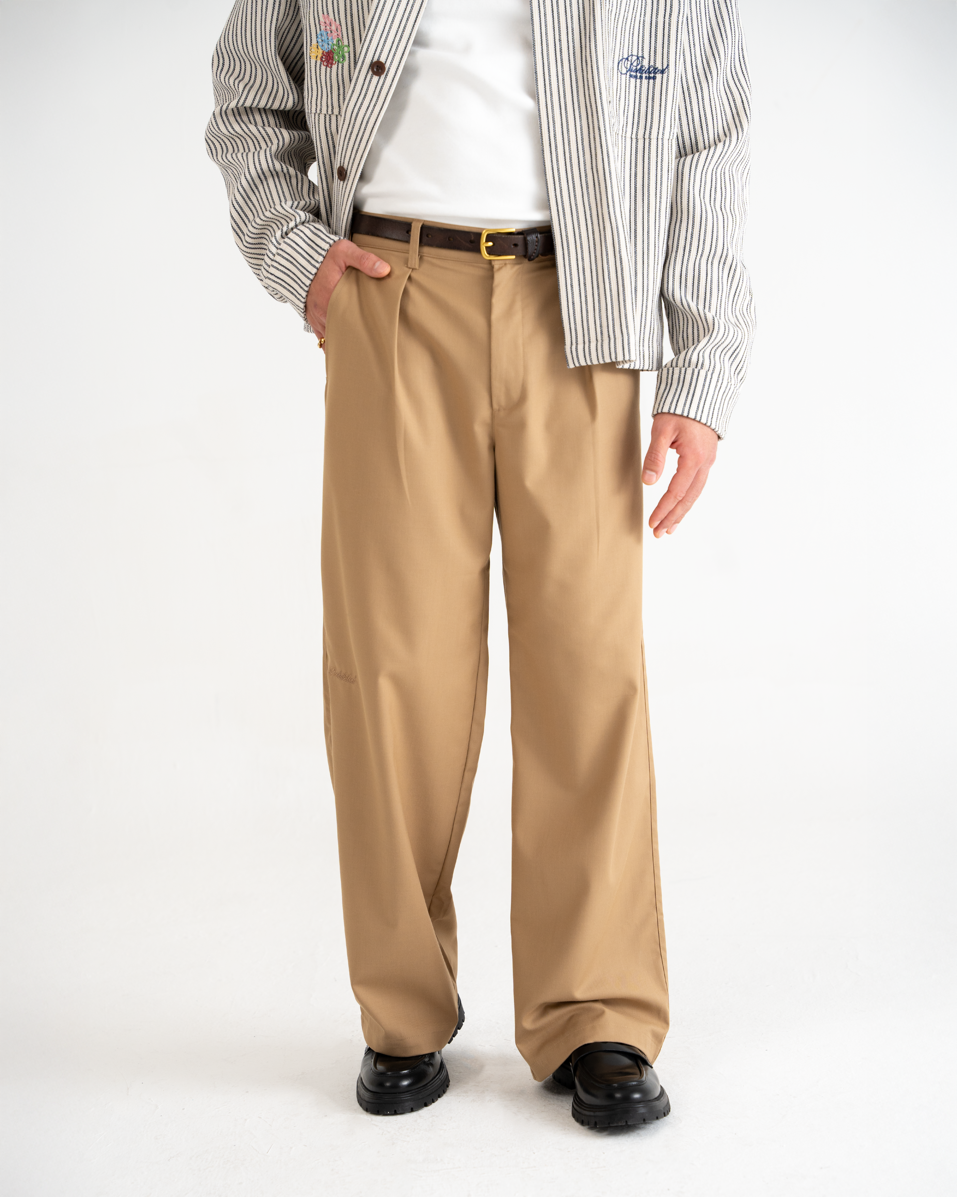 Vintage SoHo Pleated Pants for Women - High Waisted Wide Leg Trousers | Casual Office Wear, Desert Outfit, Retro Fashion