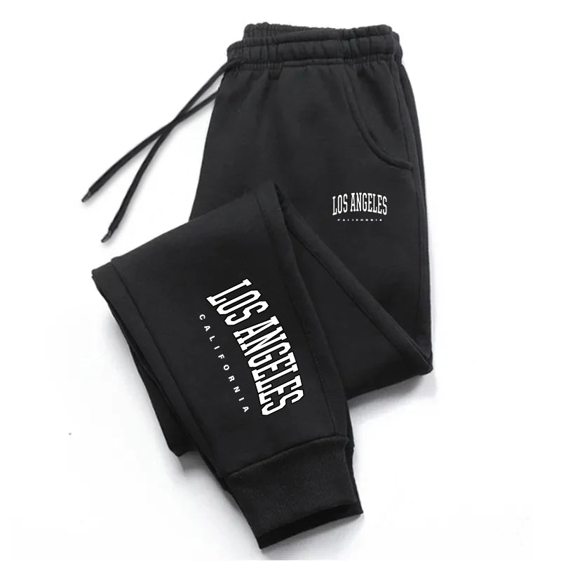 Los Angeles Women's & Men's Sweatpants - Elastic Waist Casual Jogging Pants for Outdoor Sports & Lounge Wear | High Quality Fashion Athletic Trousers | Perfect for Gym, Running, Yoga & Home Comfort
