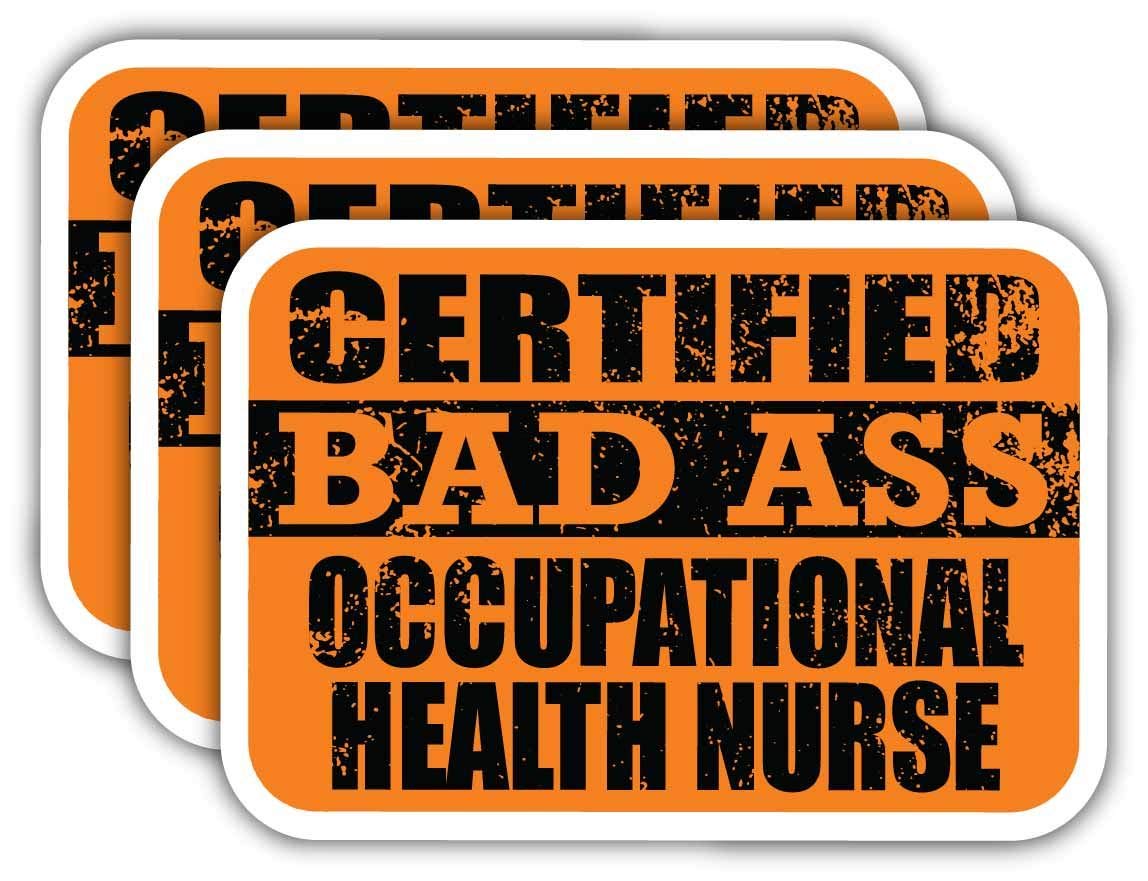 Certified Bad Ass Nurse Stickers - Funny Job Gift for Healthcare Workers - Durable 3M Vinyl Decals for Laptops & Hard Hats