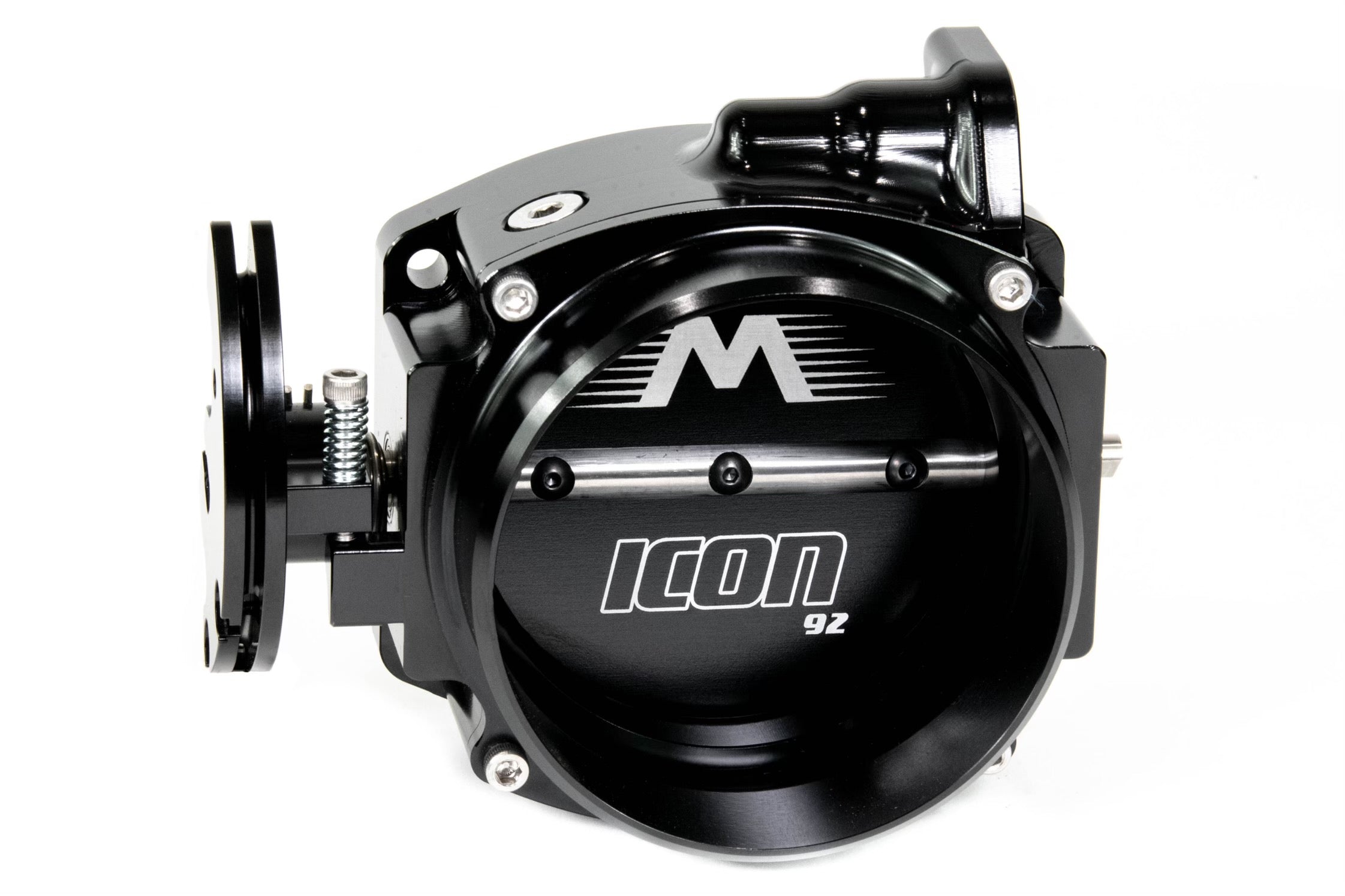 ICON 92/95mm High Performance Cable Drive Throttle Body (Black) - Interchangeable Connection for Ford Mustang, Chevy Camaro - Perfect for Racing & Engine Upgrades
