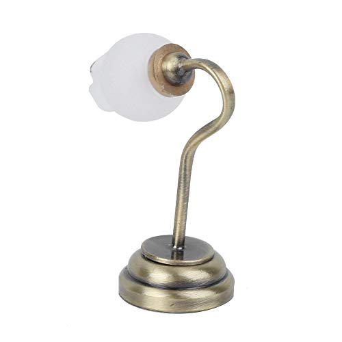 Miniature Table Lamp for Dollhouse - 1/12 Scale LED Tulip Flower-Shaped Lamp with Lampshade, Perfect for Dollhouse Furniture, Model Toy House & DIY Miniature Room Decoration - Ideal for Collectors and Hobbyists