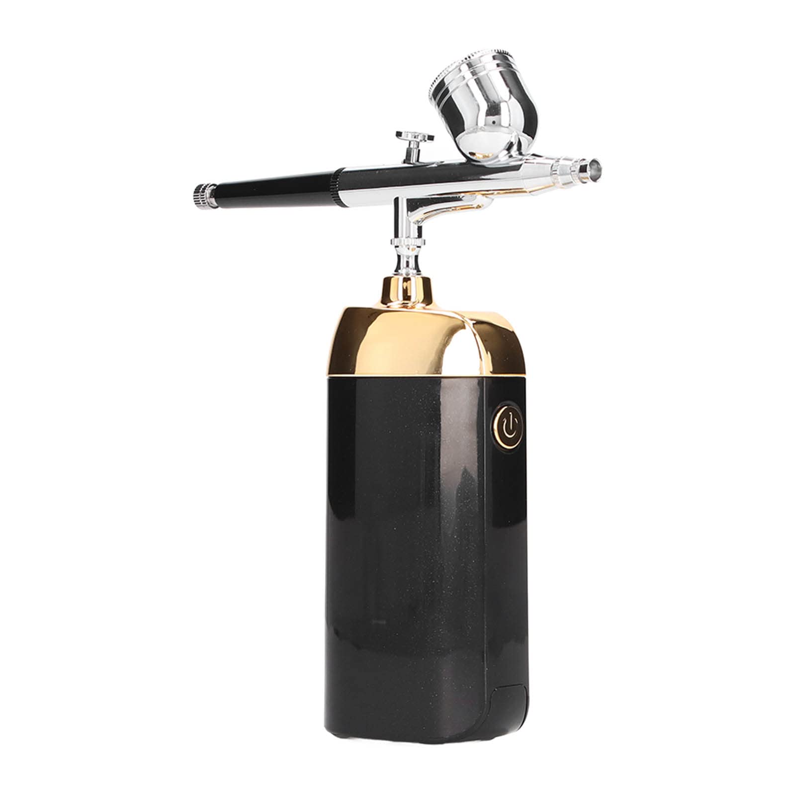 Portable Oxygen Facial Airbrush - 6W Cordless Handheld Deep Hydration Facial Steamer with ABS Rubber & Aluminum Body for Makeup & Model Coloring (Black) | Perfect for Salon, Spa & Home Skincare Routine