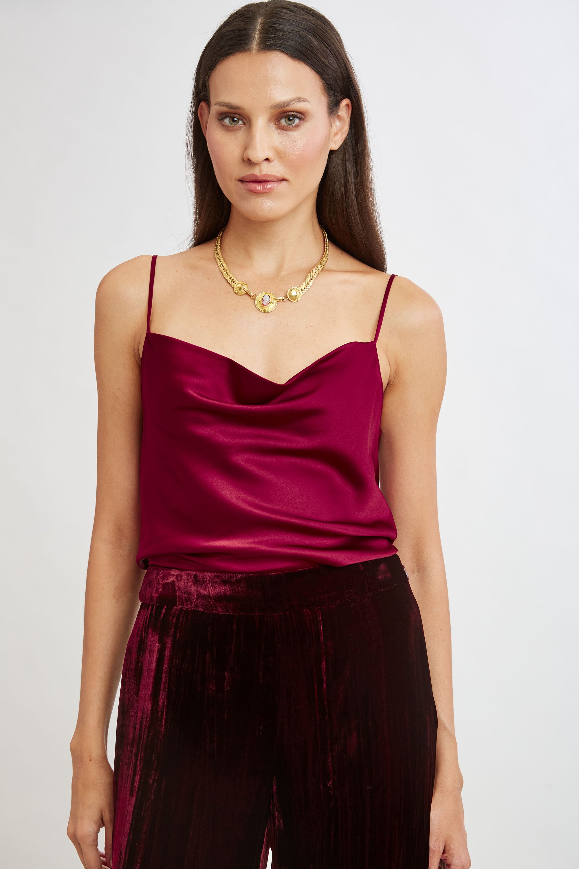 Luxury Stretch Silk Satin Cami Top for Women - Soft & Comfortable Elegant Sleeveless Blouse - Perfect for Date Night, Party & Special Occasions