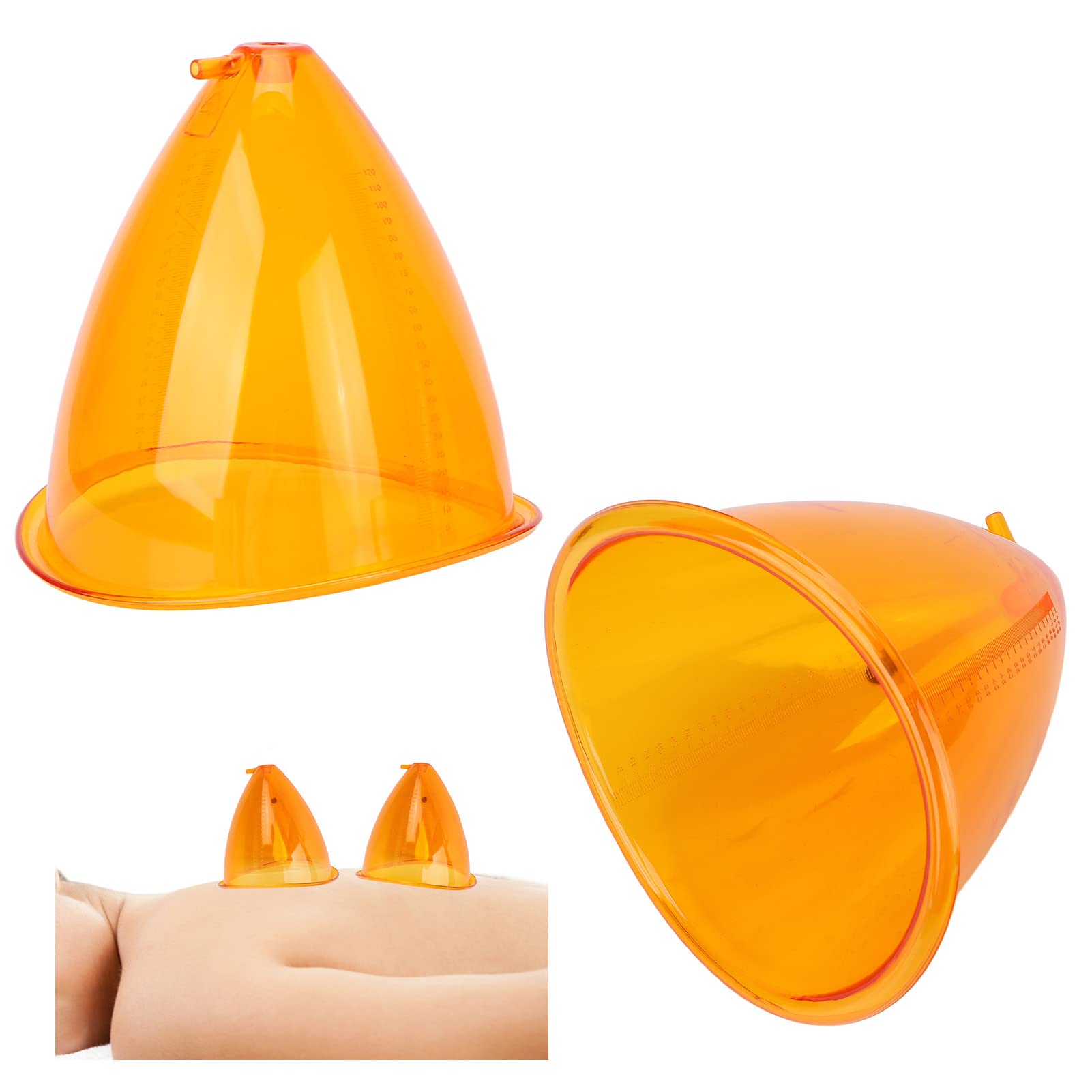 Professional Vacuum Cupping Therapy Set - 1 Pair Body Shaping Cupping Machine Accessories for Buttocks, Hips & Thighs - Non-Invasive Beauty Instrument with Vacuum Pressure Technology for Cellulite Reduction & Relaxation - Perfect for Home Spa, Post-Workout Recovery & Wellness Routine