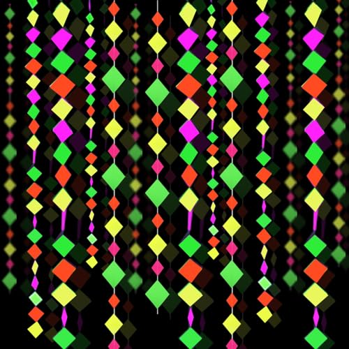 6 Neon Block Garland