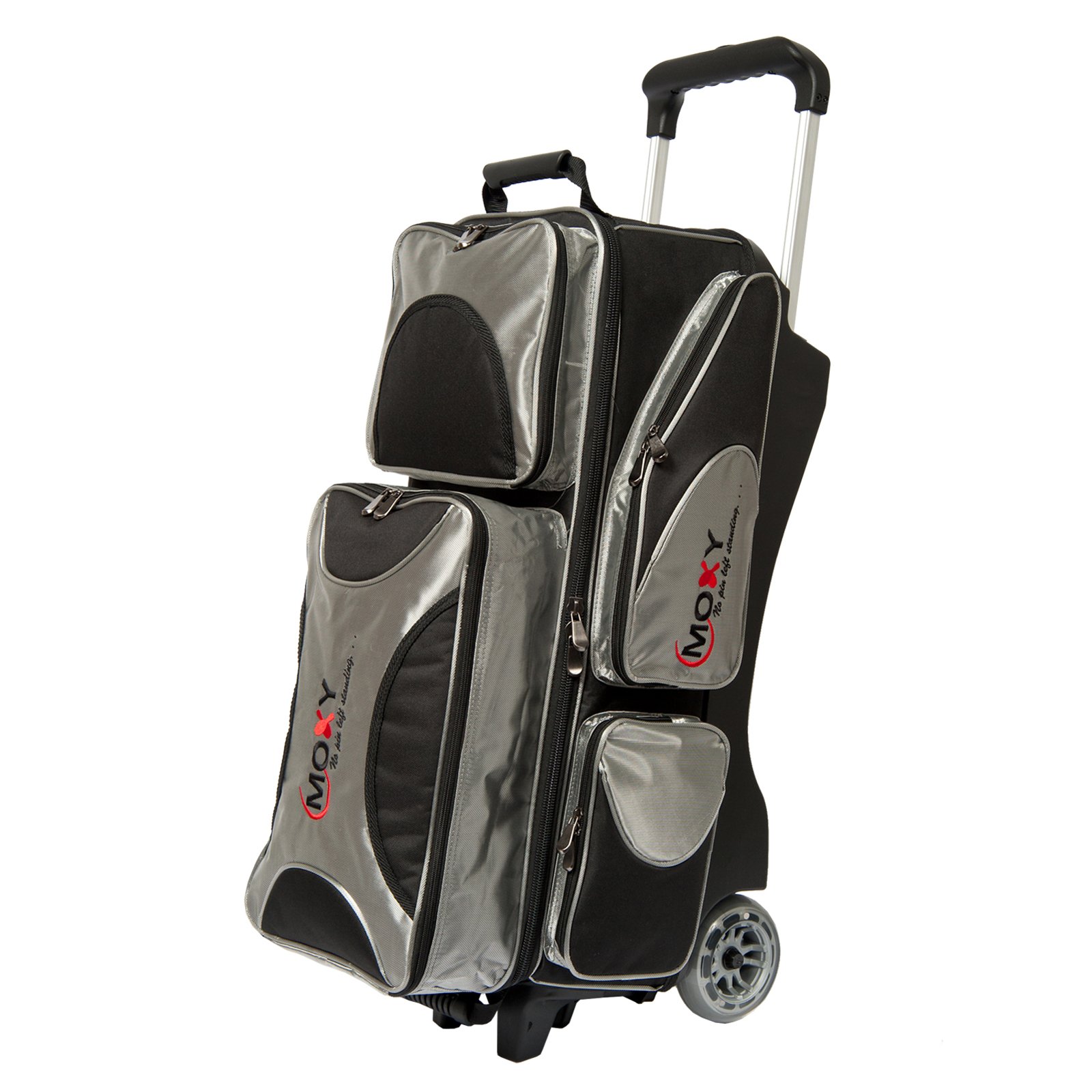 Premium Triple Roller Bowling Bag - Silver & Black for Easy Transport | Perfect for League Play, Tournaments & Practice Sessions