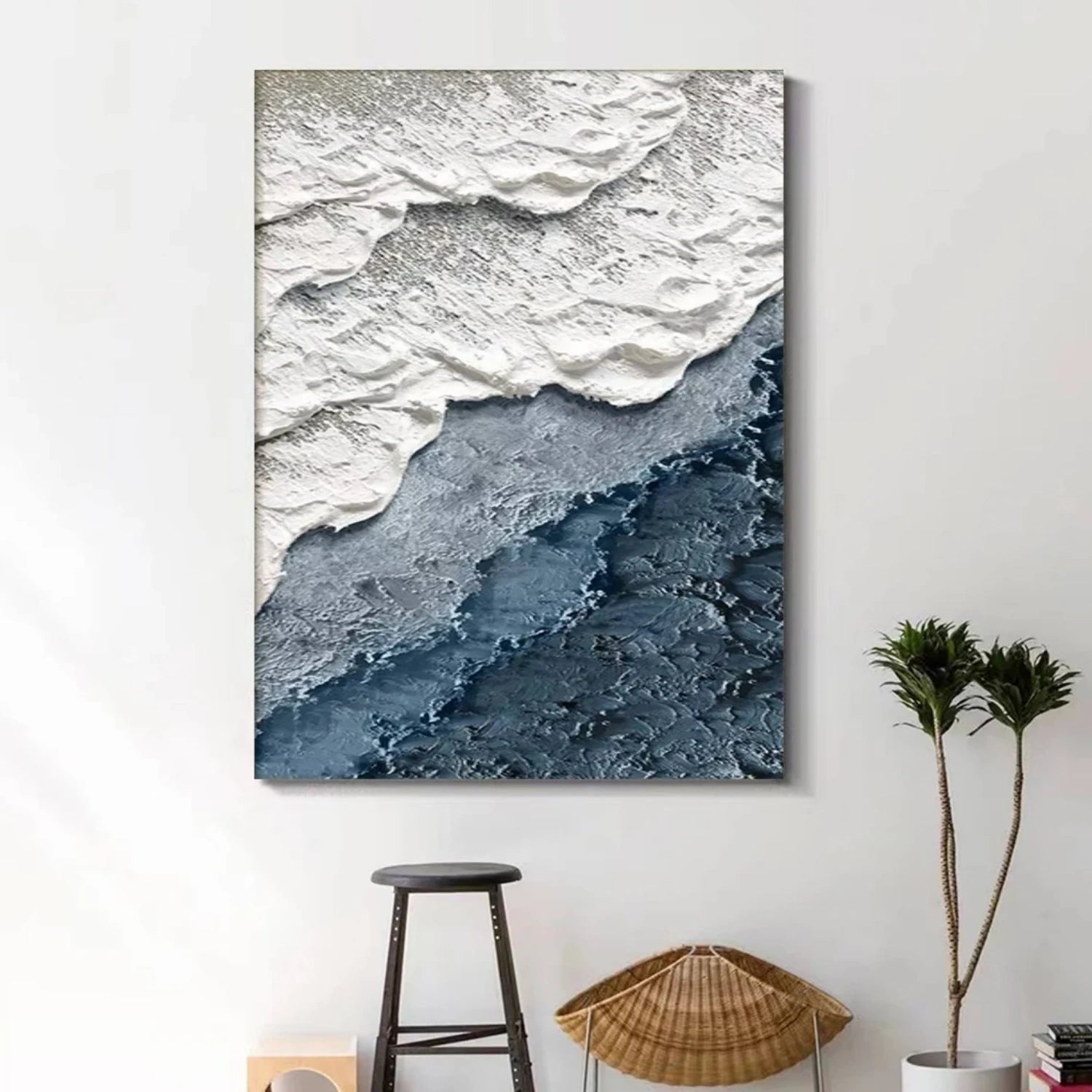 Ocean and Sky Painting #OS 245 - Handmade Canvas Wall Art for Home & Office Decor - Perfect for Living Room, Bedroom, or Office