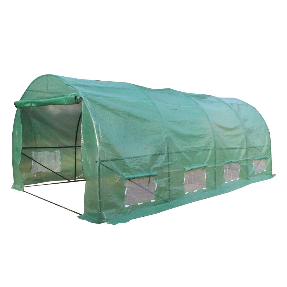 20' x 10' x 7' Heavy Duty Walk-in Greenhouse Tent - Large Waterproof Portable Dome Gardening Shelter with 8 Windows & 1 Door | Outdoor Plant Growing, Season Extension, Backyard Gardening Solution