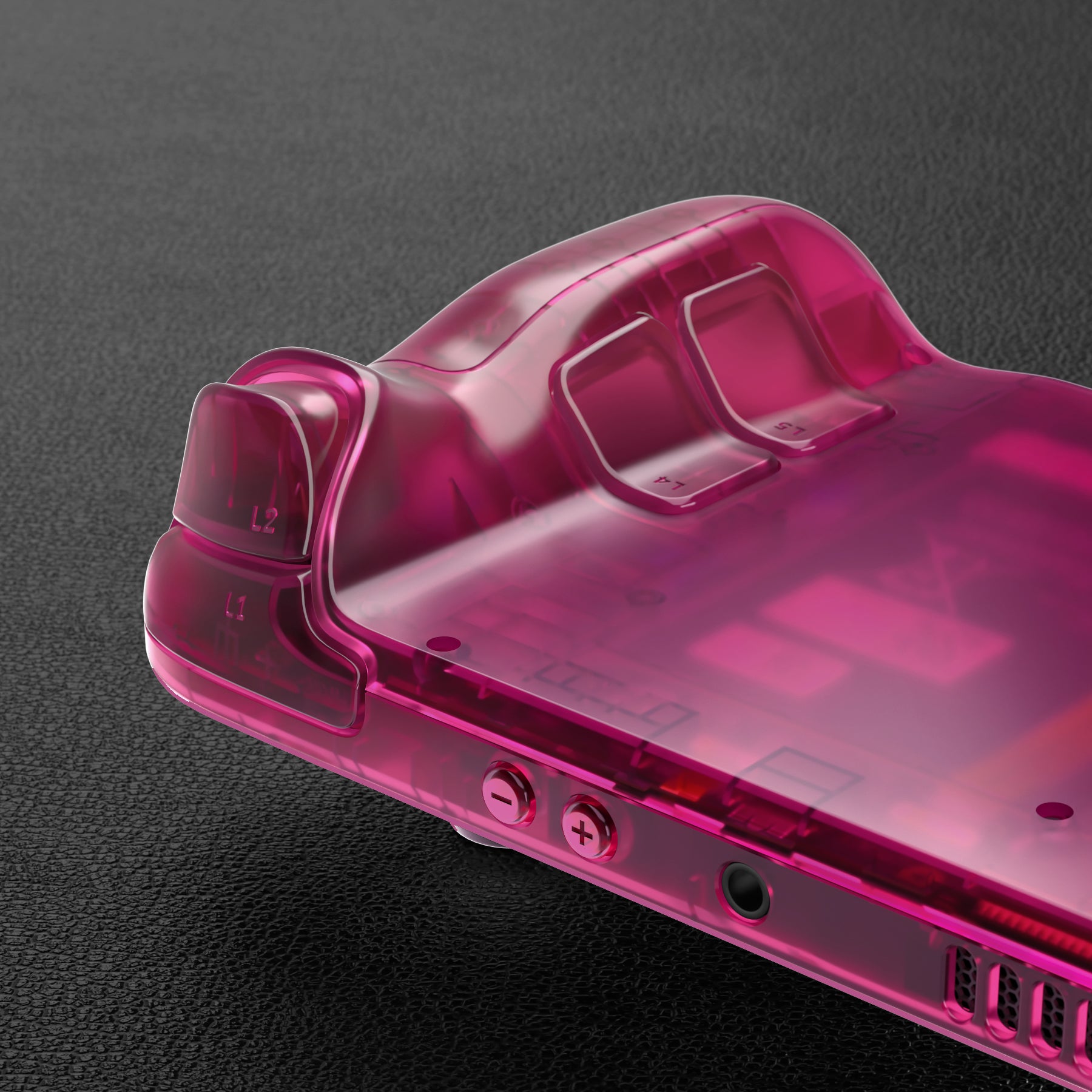 eXtremeRate Custom Full Set Shell with Buttons for Steam Deck LCD - Clear Candy Pink | Replacement Case & Controller Parts | Perfect for Gaming, Travel & Customization