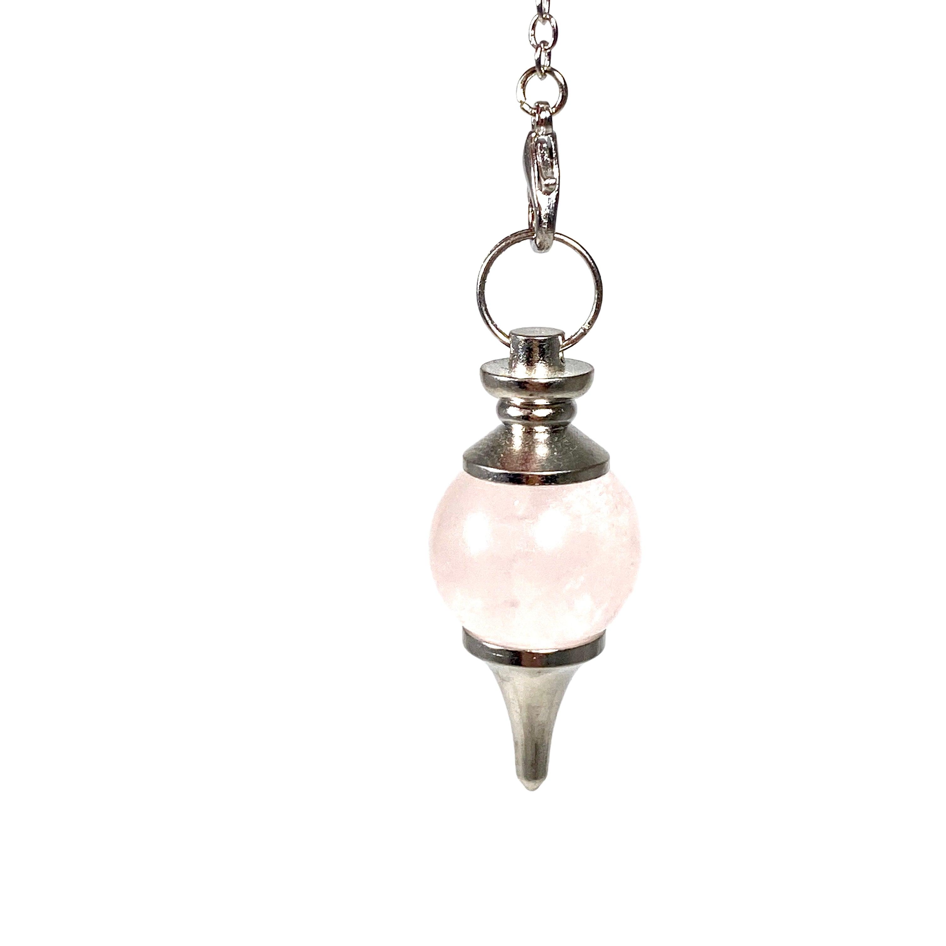 Natural Round Gemstone Pendulum PD1 - Perfect for Divination, Dowsing & Spiritual Healing