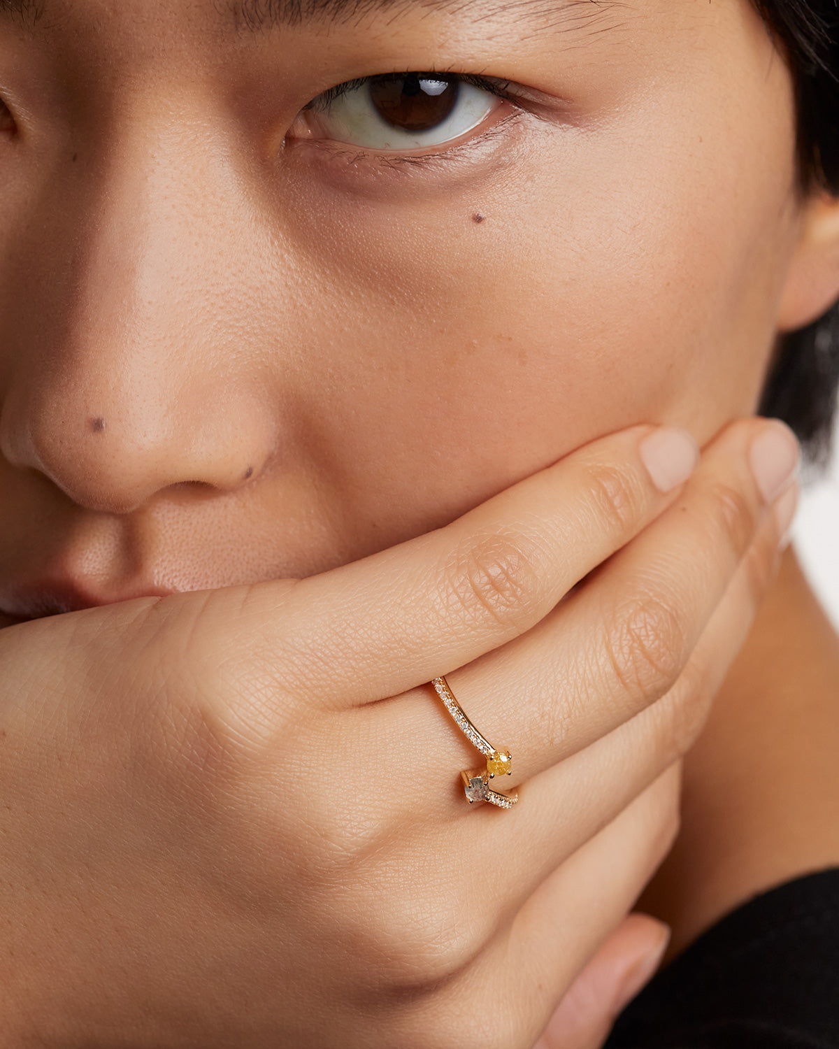 GRID 1 Villa Gold Ring - Elegant 14K Solid Gold Women's Ring for Everyday Wear, Anniversary Gifts & Special Occasions