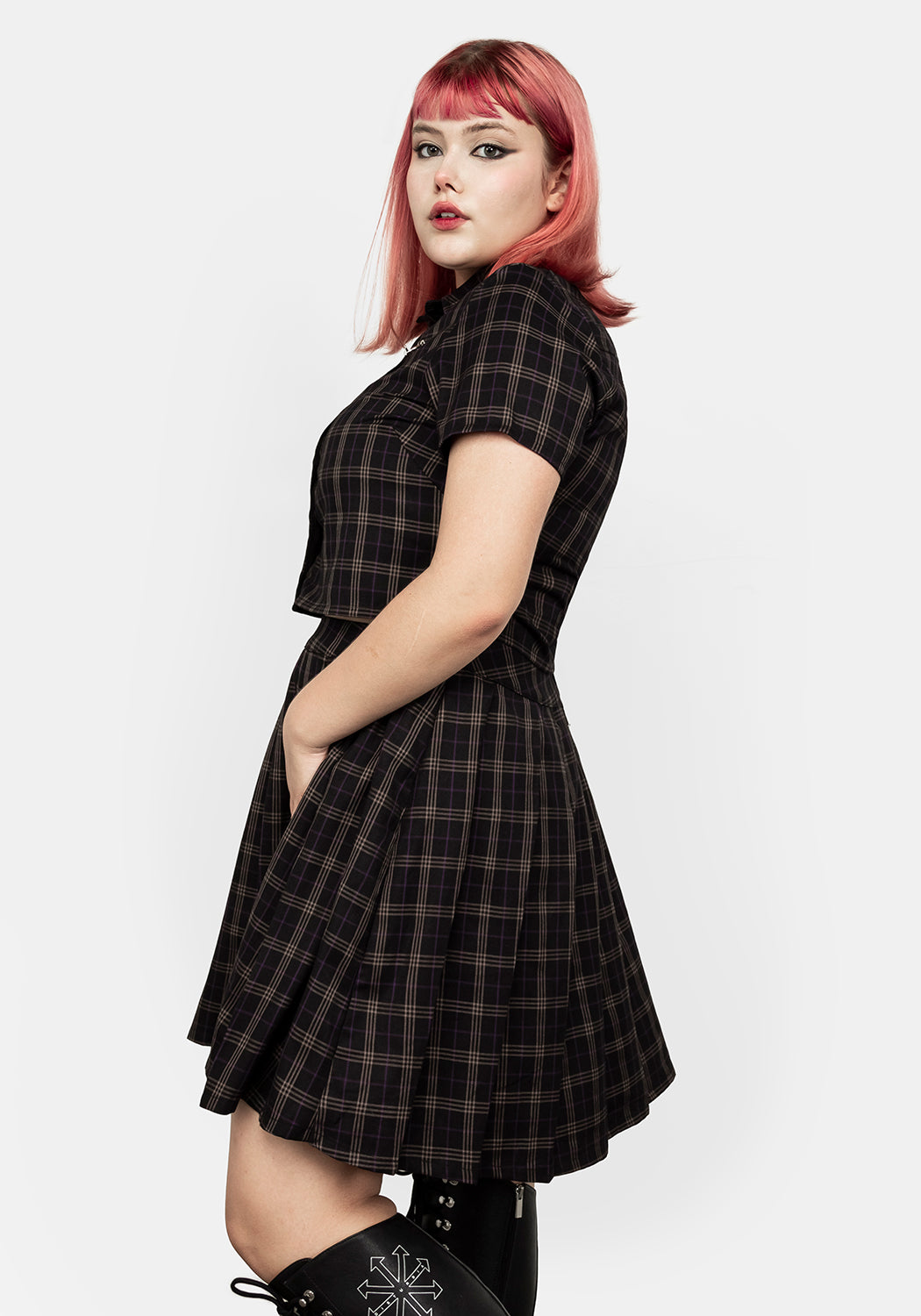 Jinx Check Co Ord Skirt - Stylish Plaid Skirt for Women | Perfect for Casual Outfits, Office Wear & Date Nights