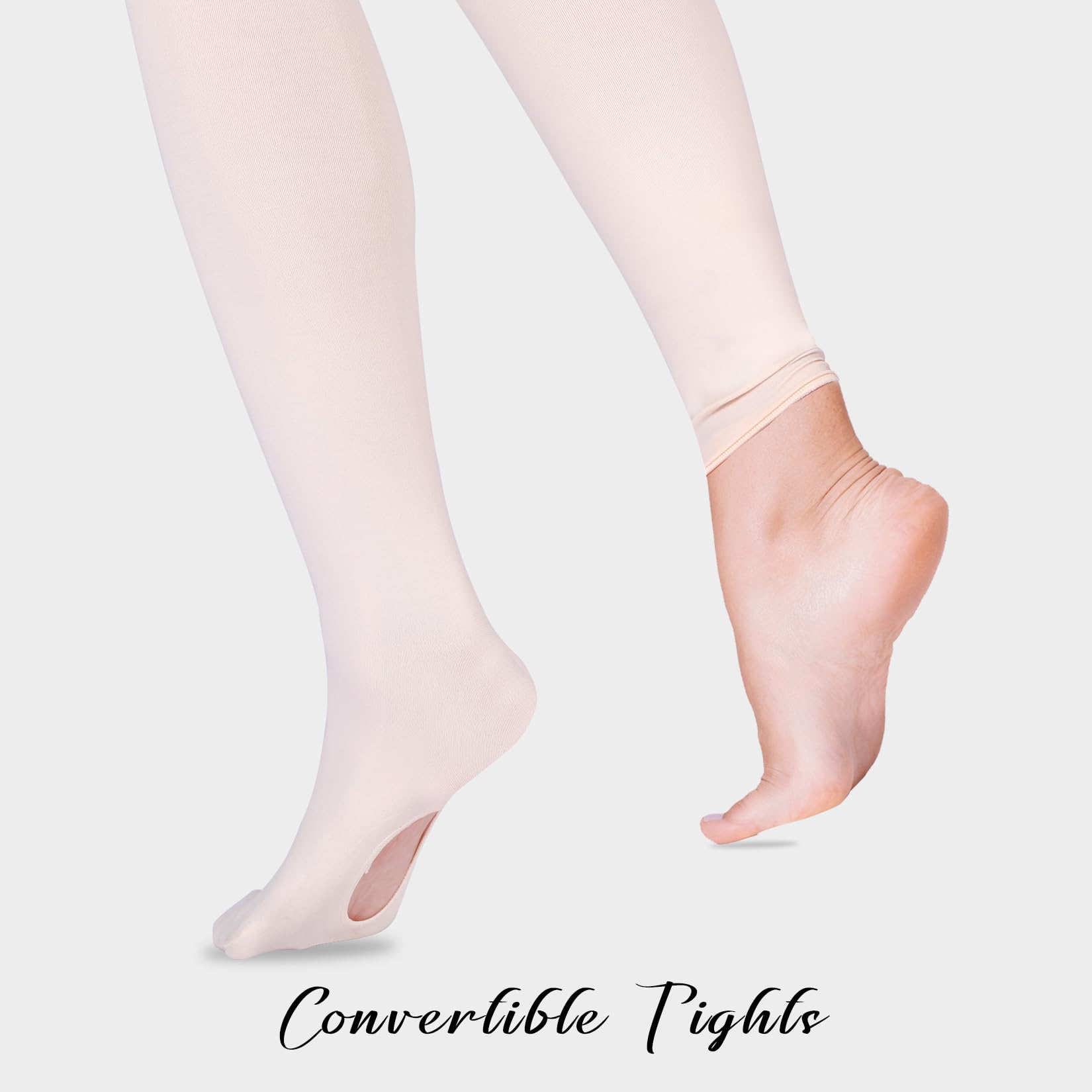 HiDance Women's Ballet Tights - Ultra Soft Convertible Footed Dance Tights for Ballet, Jazz & Contemporary - Perfect for Dance Class, Performances & Rehearsal