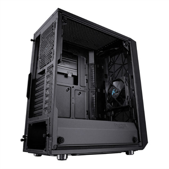 Meshify C Blackout Tempered Glass PC Case - High Airflow Mid-Tower Computer Chassis for Gaming & Workstation Builds (Home Office, Streaming, Esports)