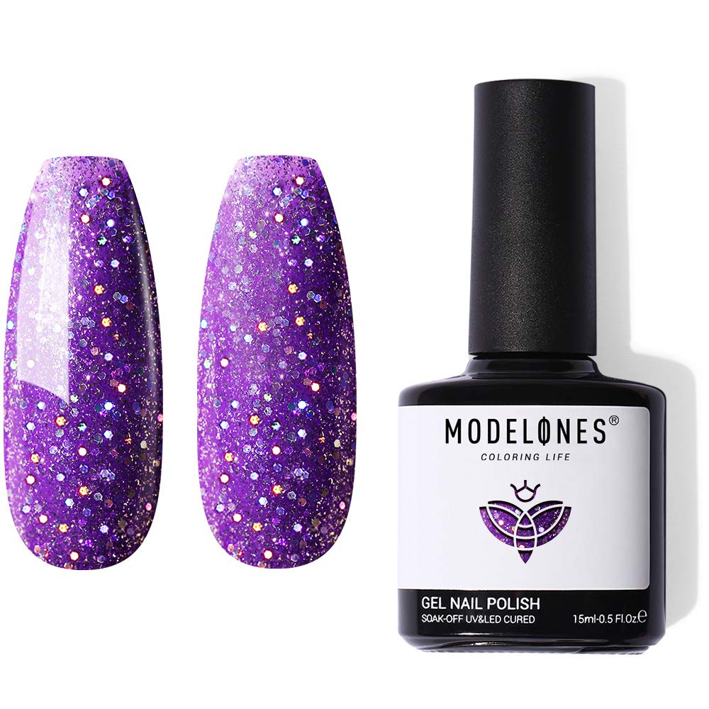 Modelones Gel Nail Polish Set - 2 Pcs Soak Off UV/LED Gel Liner Polish for Nail Art Designs, Thin & Long Lasting - Perfect for DIY Manicures, Salon Professionals & Gift for Women & Girls