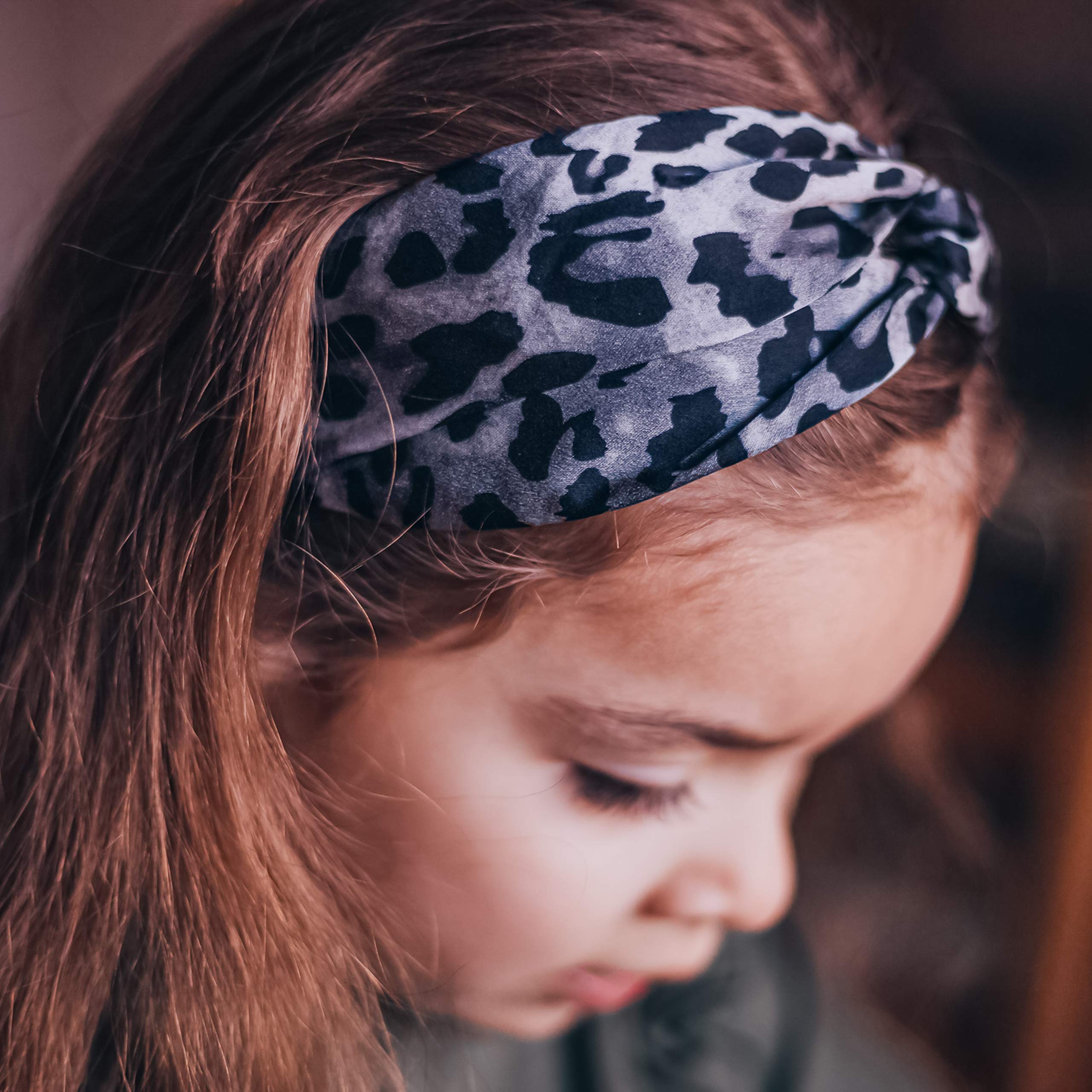 4 Pack Leopard Print Headbands for Women - Elastic Cheetah Top Knot Spa Headbands for Makeup, Skincare & Hair Styling - Fashion Hair Accessories for Girls & Women - Perfect for Yoga, Gym & Daily Wear