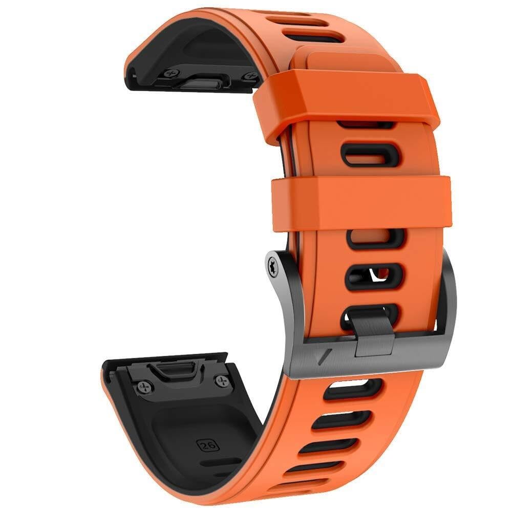 22mm Silicone Sport Watch Band Compatible with Garmin Fenix 5/5 Plus/6/6 Pro/7/8 - Durable Replacement Strap for Fitness, Running & Outdoor Activities