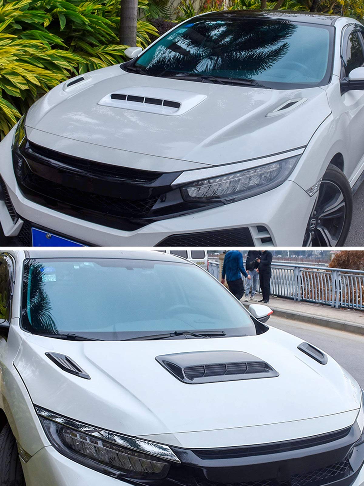 Universal Car Hood Scoop & Vent Combo - Fake Air Outlet Decorative Sticker - Creative Hood Air Intake Accessory (Style 1) - Perfect for Car Enthusiasts & Custom Vehicle Styling