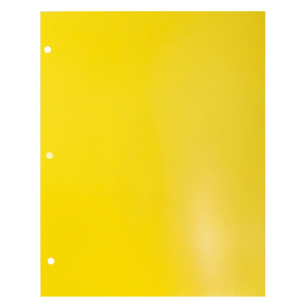 JAM PAPER Laminated Two Pocket Glossy 3 Hole Punch School Folders - Letter Size 8.5