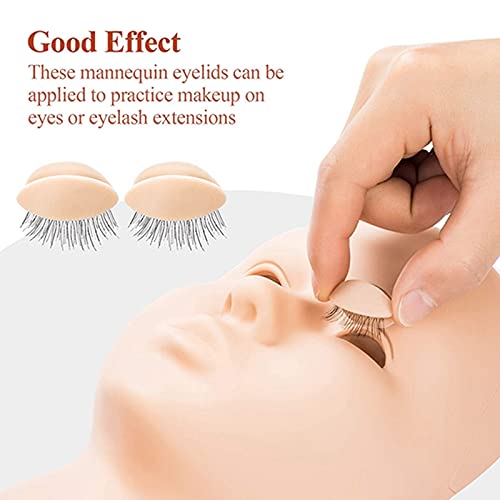 Dorakitten 3 Pairs Soft Silicone Eyelid Practice Grafting Kit - Removable Realistic Eyelids for Lash Training, Portable & Reusable - Perfect Gift for Women & Makeup Artists | Home Practice, Salon Training, Professional Lash Extension