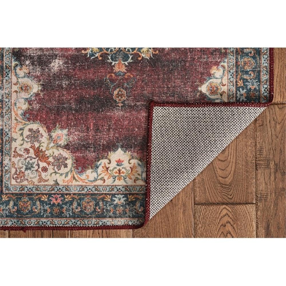 Linon Washable Adams Polyester 5'x7' Area Rug in Ivory - Soft & Durable for Living Room, Bedroom, or Office Decor