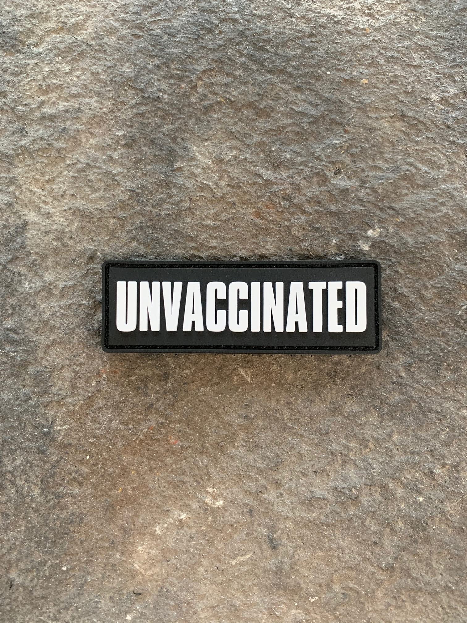 Tactical PVC Morale Patch for Military, Police & Outdoor Enthusiasts - Durable Hook & Loop Badge for Vests, Backpacks & Gear (Unvaccinated Design)