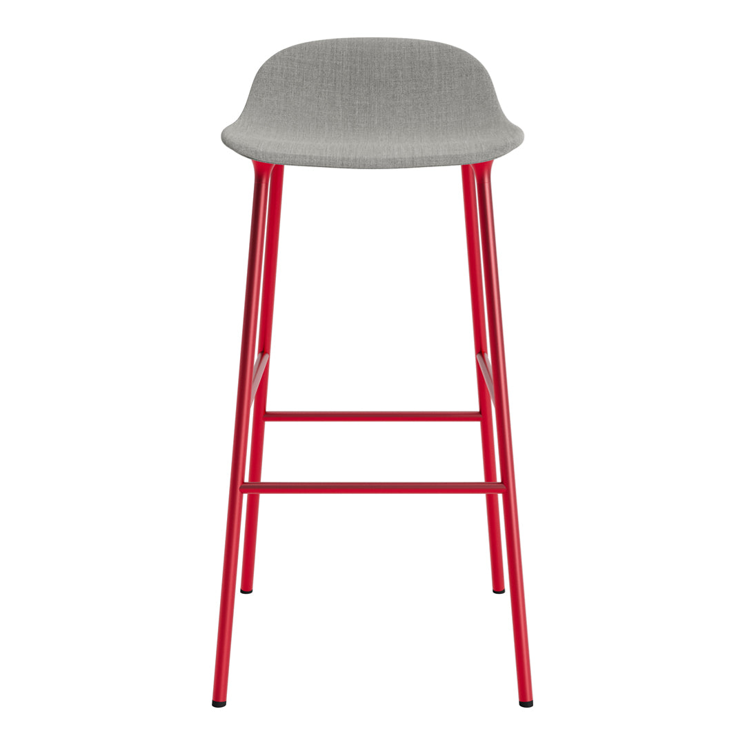Modern Form Bar Stool with Sturdy Metal Legs & Comfortable Upholstered Seat - Perfect for Kitchen Islands, Home Bars & Commercial Use